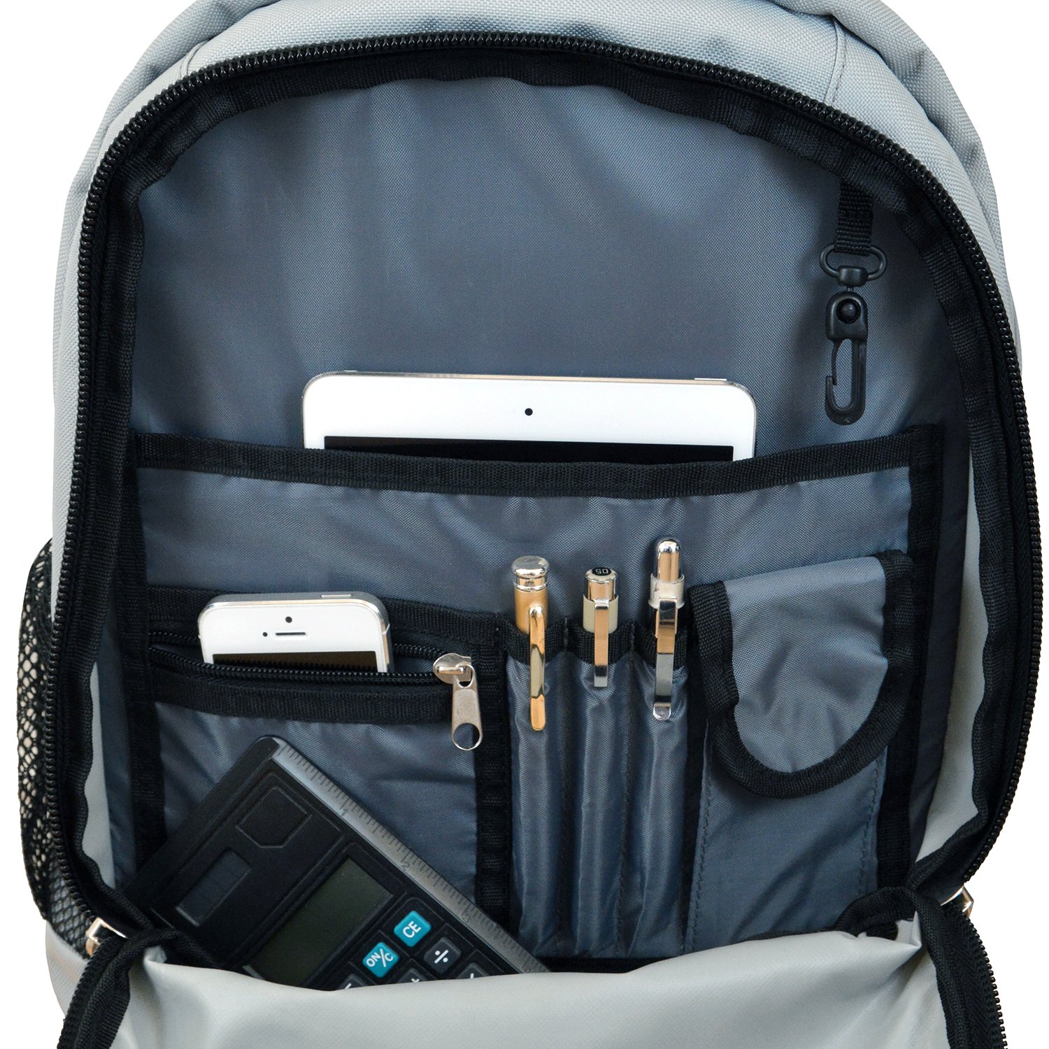 NCAA Wheeled Backpack 19-inch College Sports Backpack with Wheels - Perfect for School, Travel & Game Day (Grey)