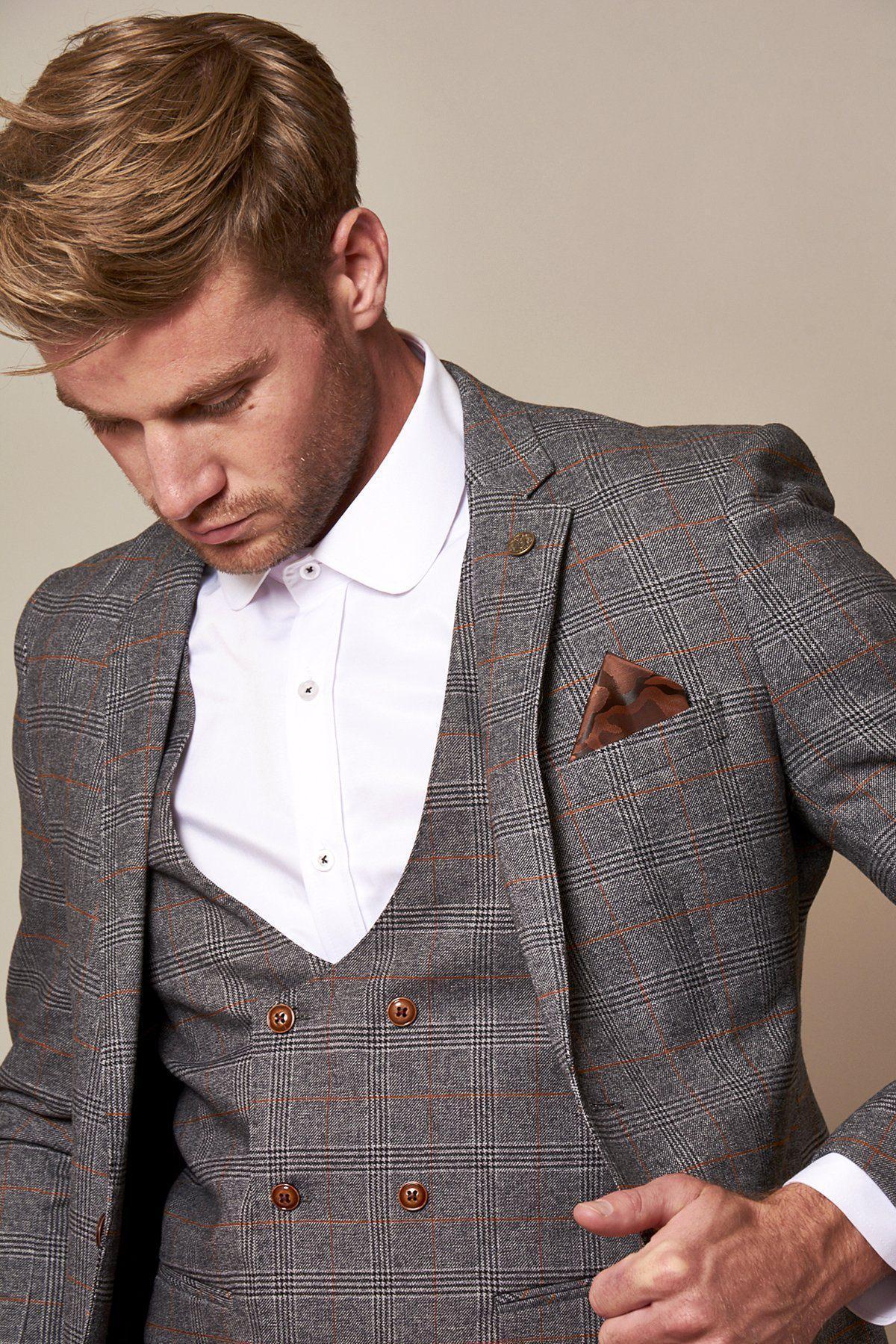 JENSON Grey Check Suit - Trendy Blogger Style Outfit | Perfect for Office Wear, Business Meetings & Professional Events