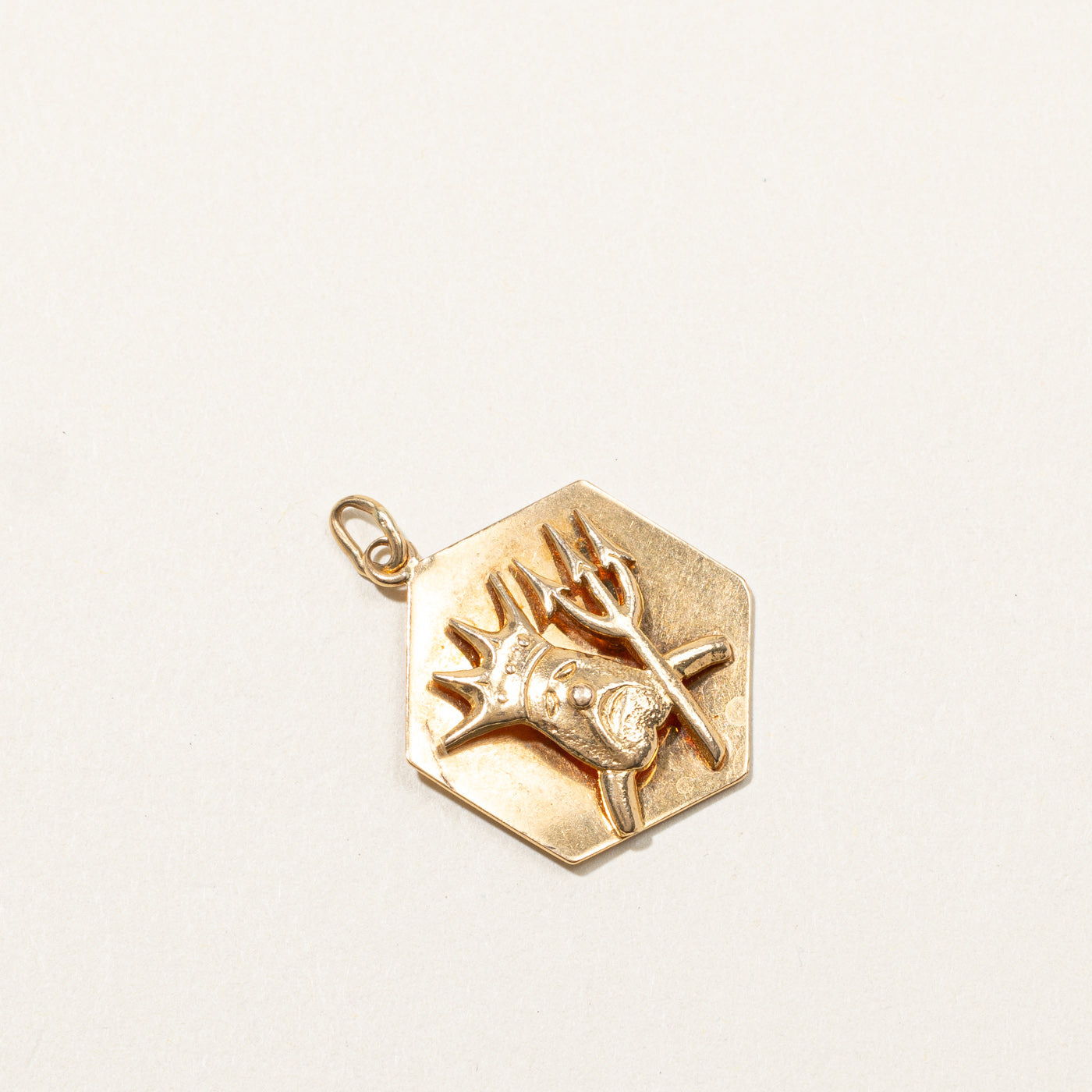 14K Yellow Gold Poseidon Pendant Necklace for Men - Greek Mythology Inspired Jewelry Gift for Birthday, Anniversary & Special Occasions
