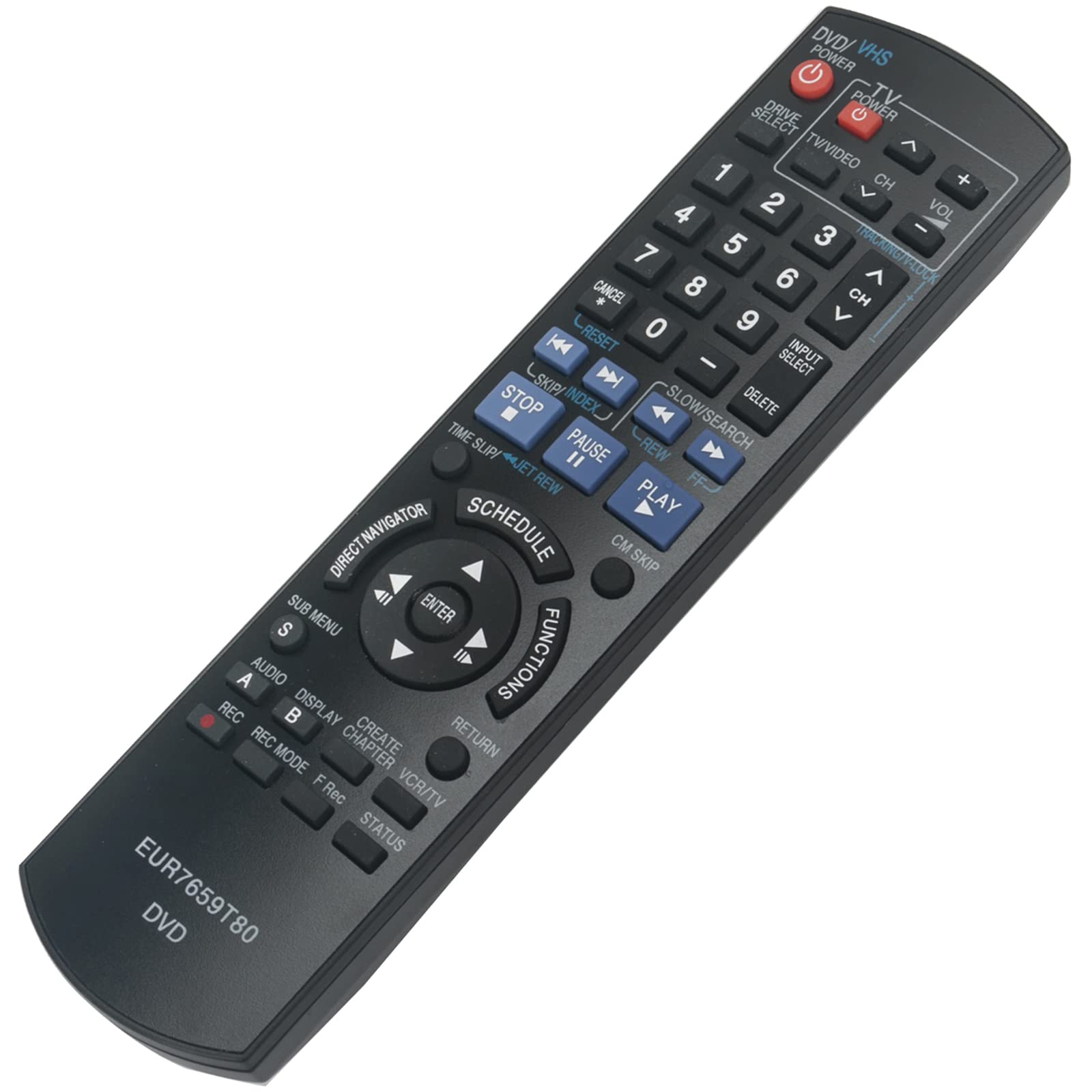 Original Remote Control Replacement for Panasonic DMR-EZ47 DVD Recorder - Compatible with DMR-EZ47V, DMR-EZ475, DMR-EZ47VK Models - Perfect for Home Entertainment & Media Playback
