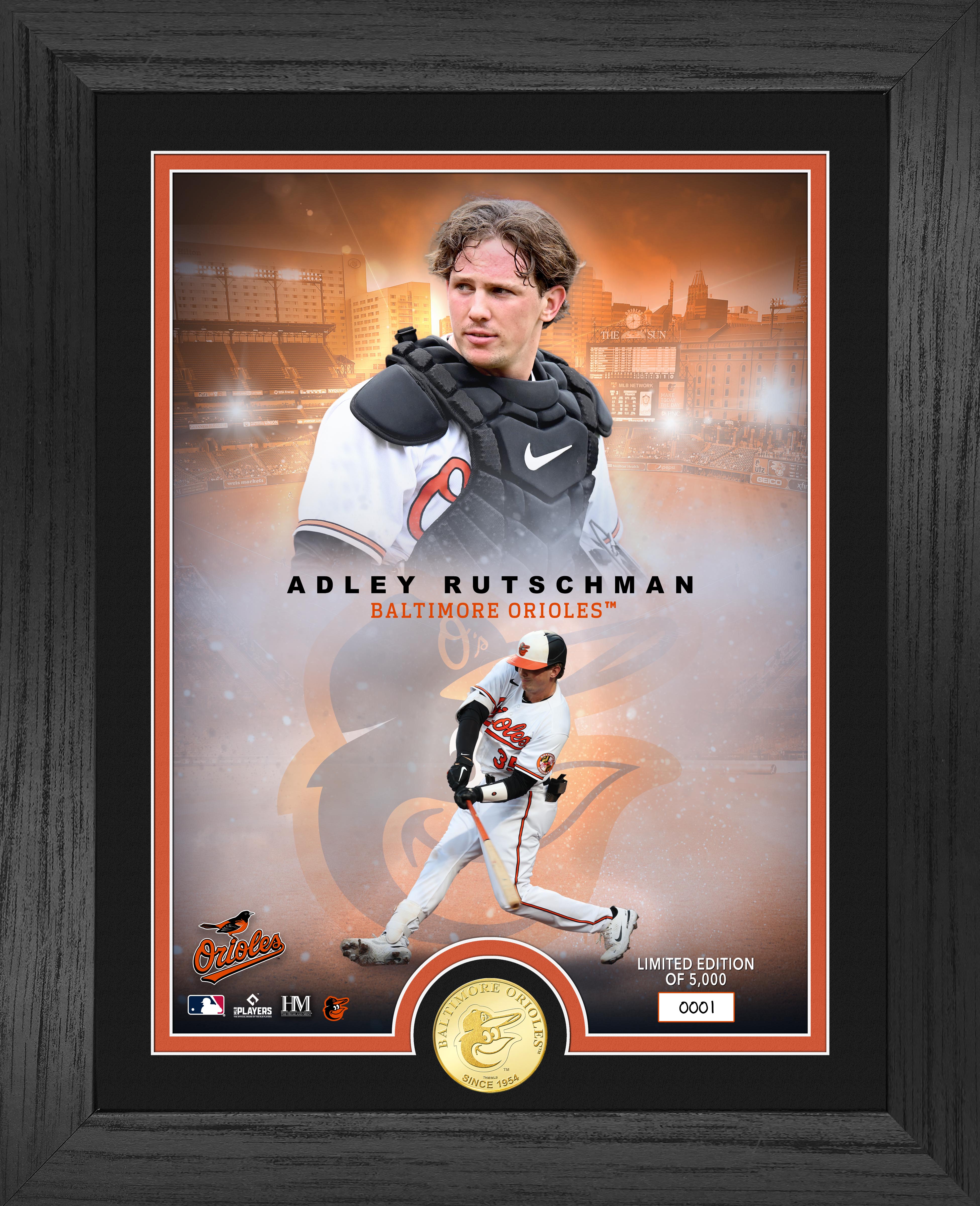 Adley Rutschman Baltimore Orioles MLB Legends Commemorative Bronze Coin with Display Case - Perfect for Baseball Fans, Collectors, and Sports Memorabilia Gifts
