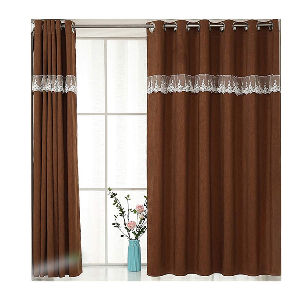Thermal Insulated Blackout Curtains with Rods - 2 Panels, Eyelet Design for Heat Preservation & Light Blocking - Perfect for Living Room, Bedroom & Home Theater