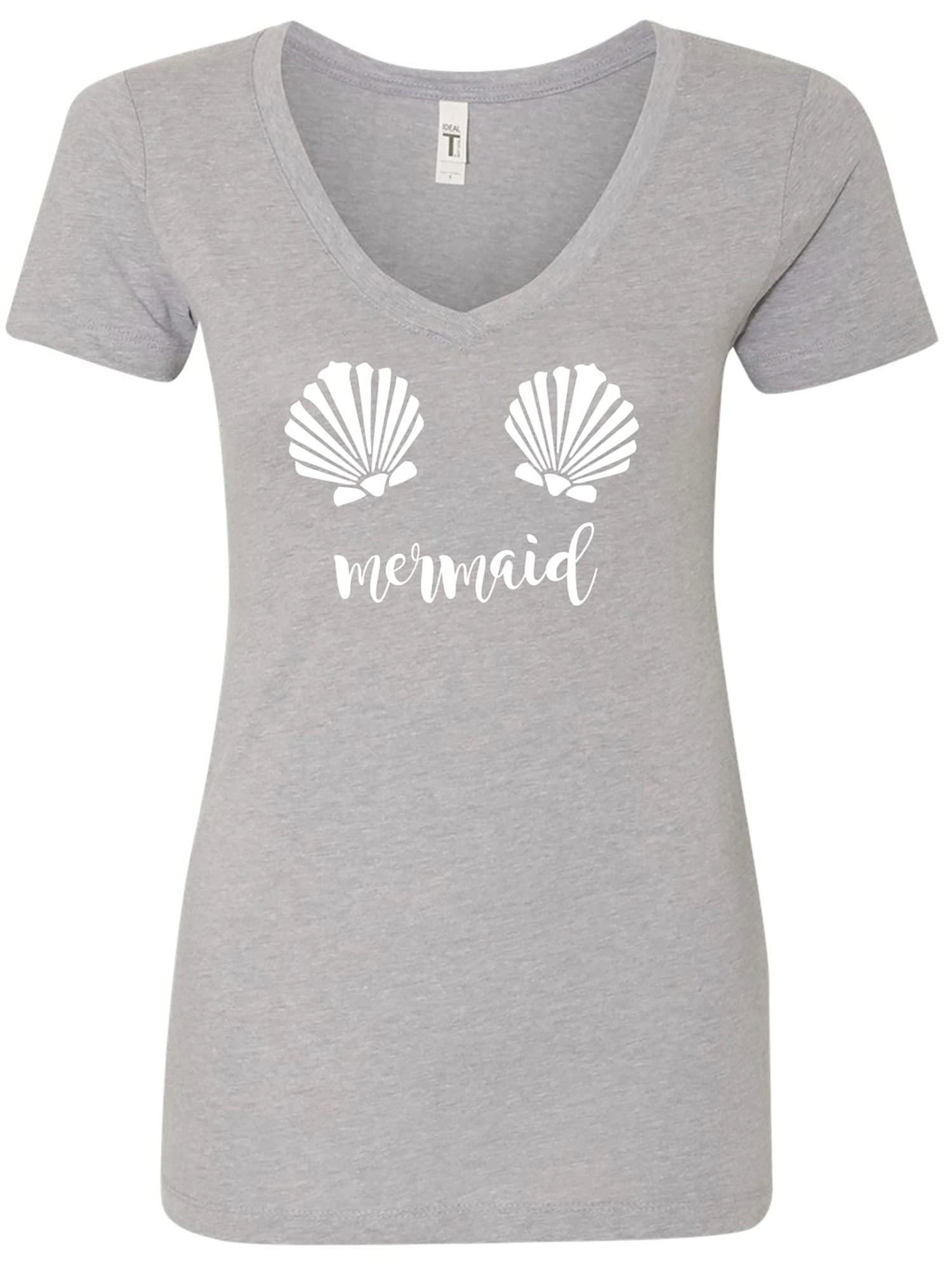 Mermaid with Shells Women's V-Neck T-Shirt | Stylish Summer Beach Top for Casual Wear & Vacation Outfits
