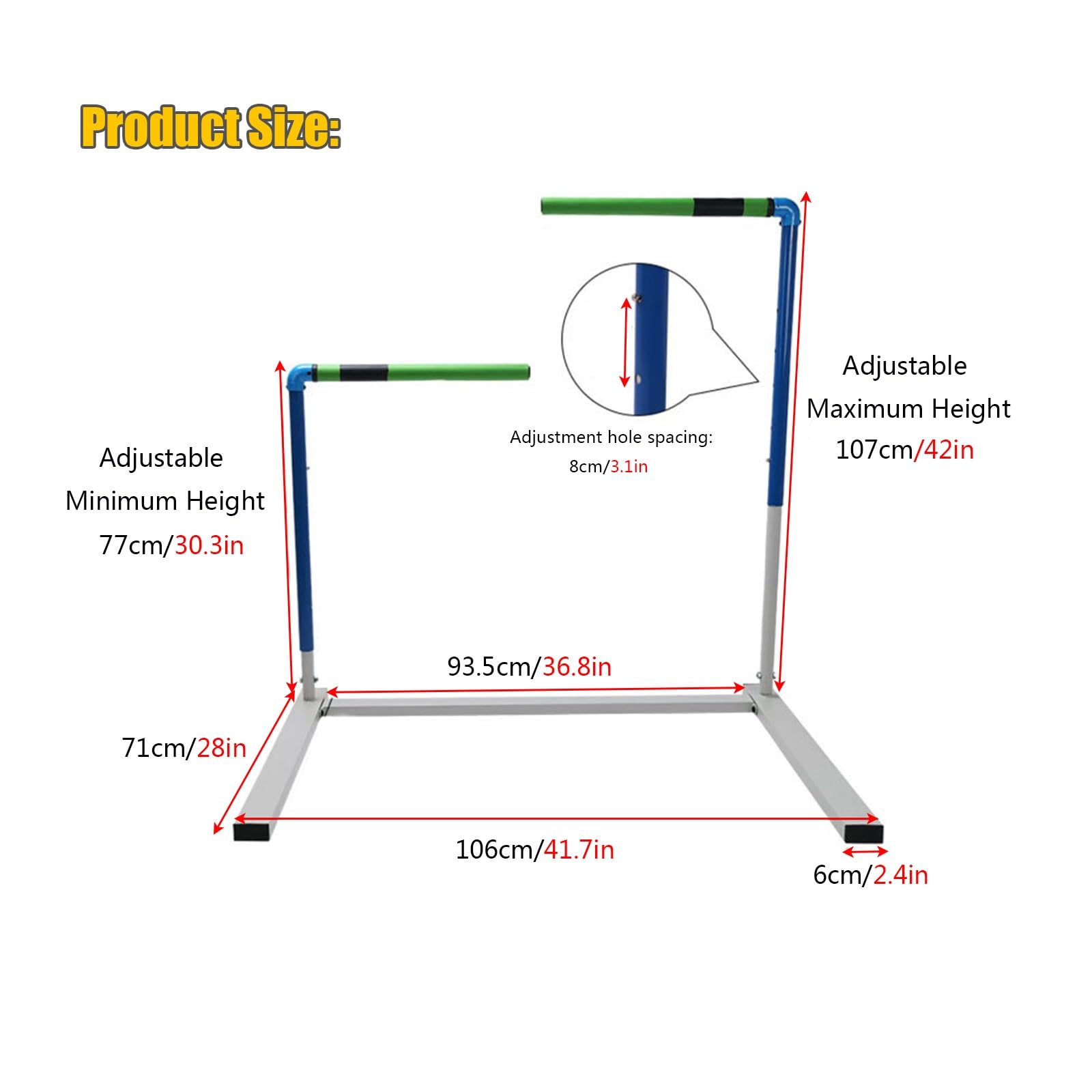 Aimery Adjustable Foam & Metal Practice Hurdles for Track and Field Training - Professional Agility Hurdles Equipment for Athletes - Perfect for Outdoor Sports, Speed Drills & Fitness Workouts