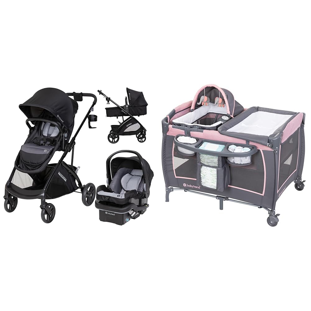 Baby Trend Passport Switch Modular Travel System - Stroller, Bassinet & Lil Snooze Deluxe III Nursery Center for Newborns | Perfect for Travel, Shopping & Daily Outings with Baby