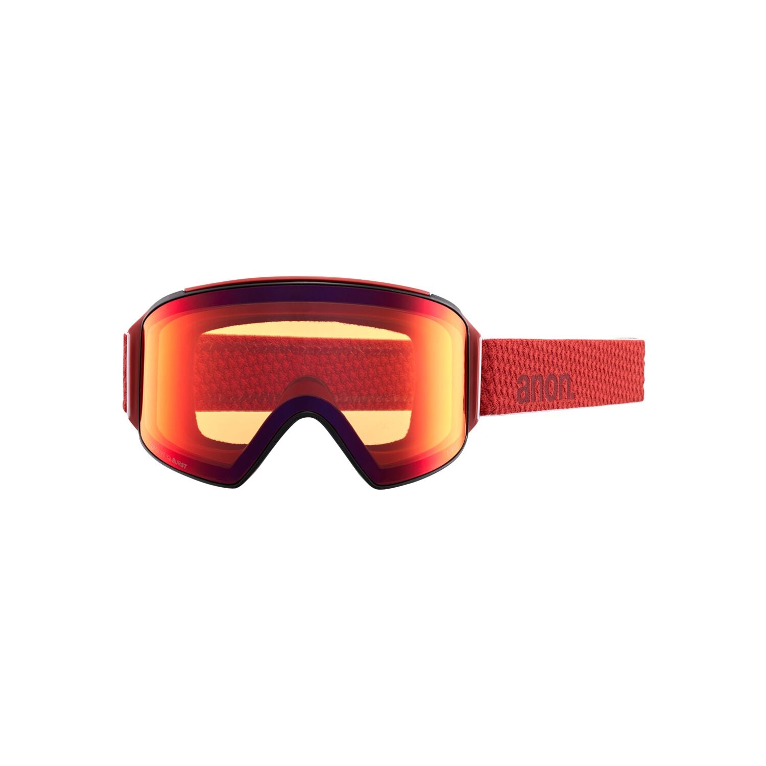 Anon M4 Cylindrical Snowboard Goggles with Perceive Sunny Red Lens - Anti-Fog UV Protection for Skiing & Winter Sports