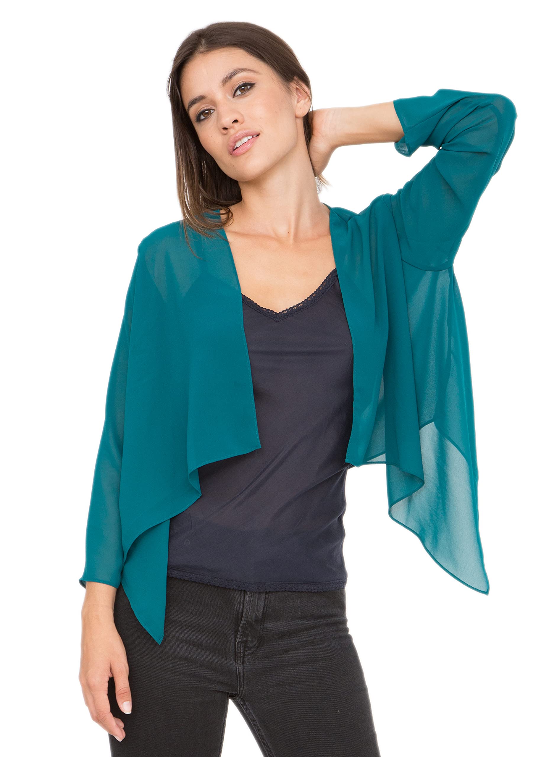 Elegant Lace Bolero Jacket for Women - Charming Evening Dress Cover-Up - Formal Wedding & Party Shrug - Perfect for Bridal, Prom, Cocktail Dinners & Special Occasions