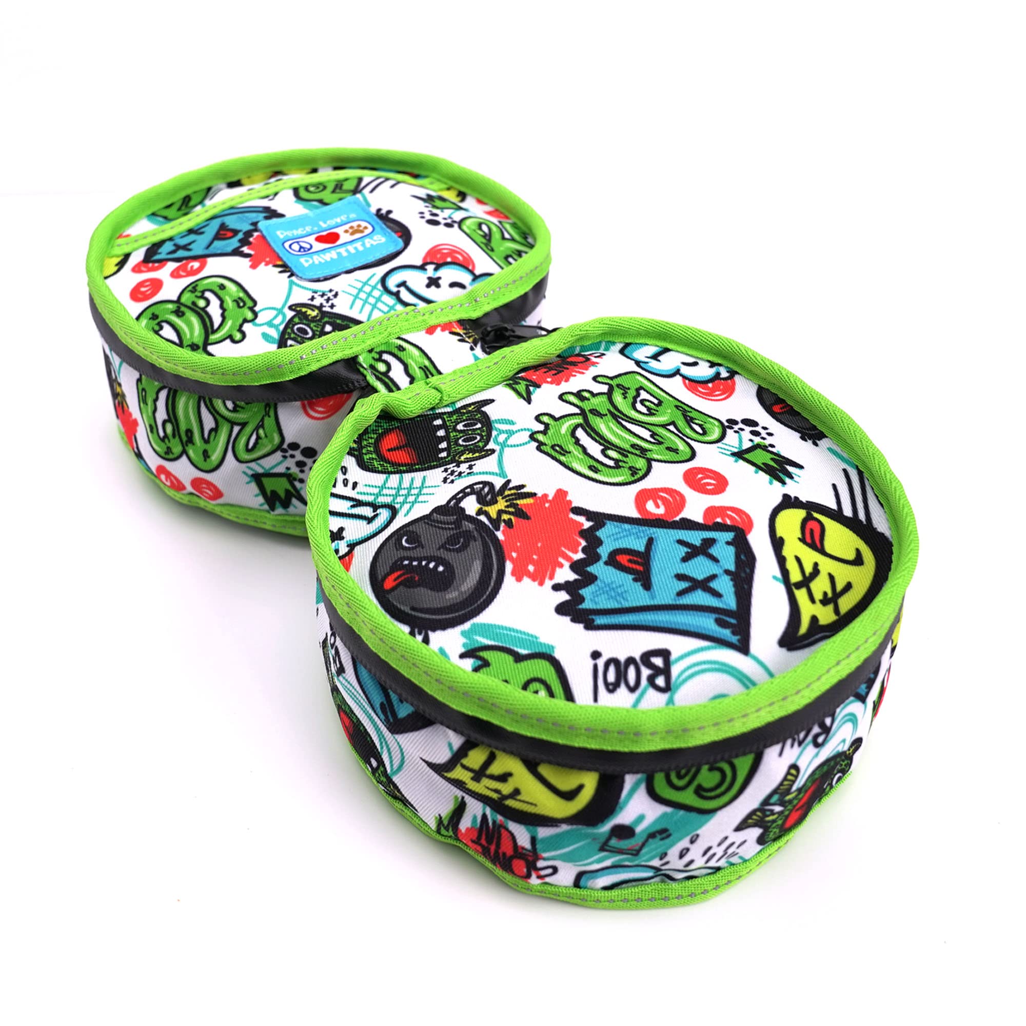Foldable Dog Travel Bowls for Food & Water - Large Capacity (3 Cups Food, 700ml Water) | Portable, Waterproof Pet Bowl for All Breeds | Perfect for Hiking, Camping & Road Trips
