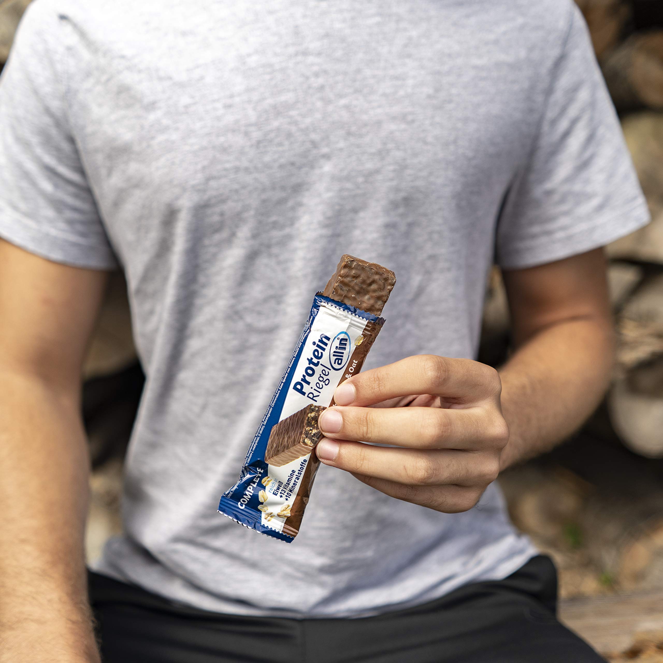All in® COMPLETE Protein Bar Chocolate & Oat 24x 30g - High Protein Snack with Chocolate and Oatmeal | Meal Replacement Bar for Fitness, Weight Loss & Post-Workout Recovery | Gym Food, Healthy Snack for Active Lifestyle