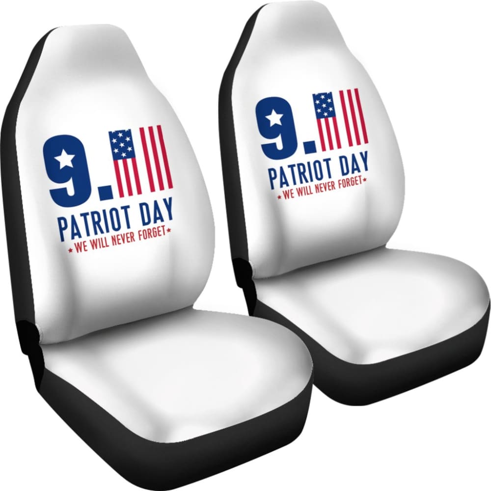 Patriotic Car Seat Covers - Never Forget 9/11 - Perfect Gift for Memorial Day, Veterans Day & Patriot Day - USA Flag Design for Trucks & SUVs - Great for Honoring Heroes & Showing American Pride