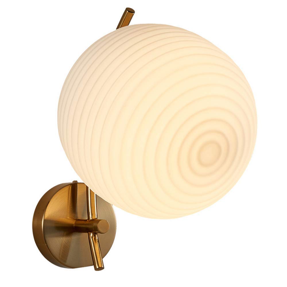 Modern Nordic E27 Glass Wall Sconce - Industrial Loft Style Iron Wall Light Fixture for Indoor Decor - Perfect for Bedroom, Living Room, Dining Room & Hallway Lighting
