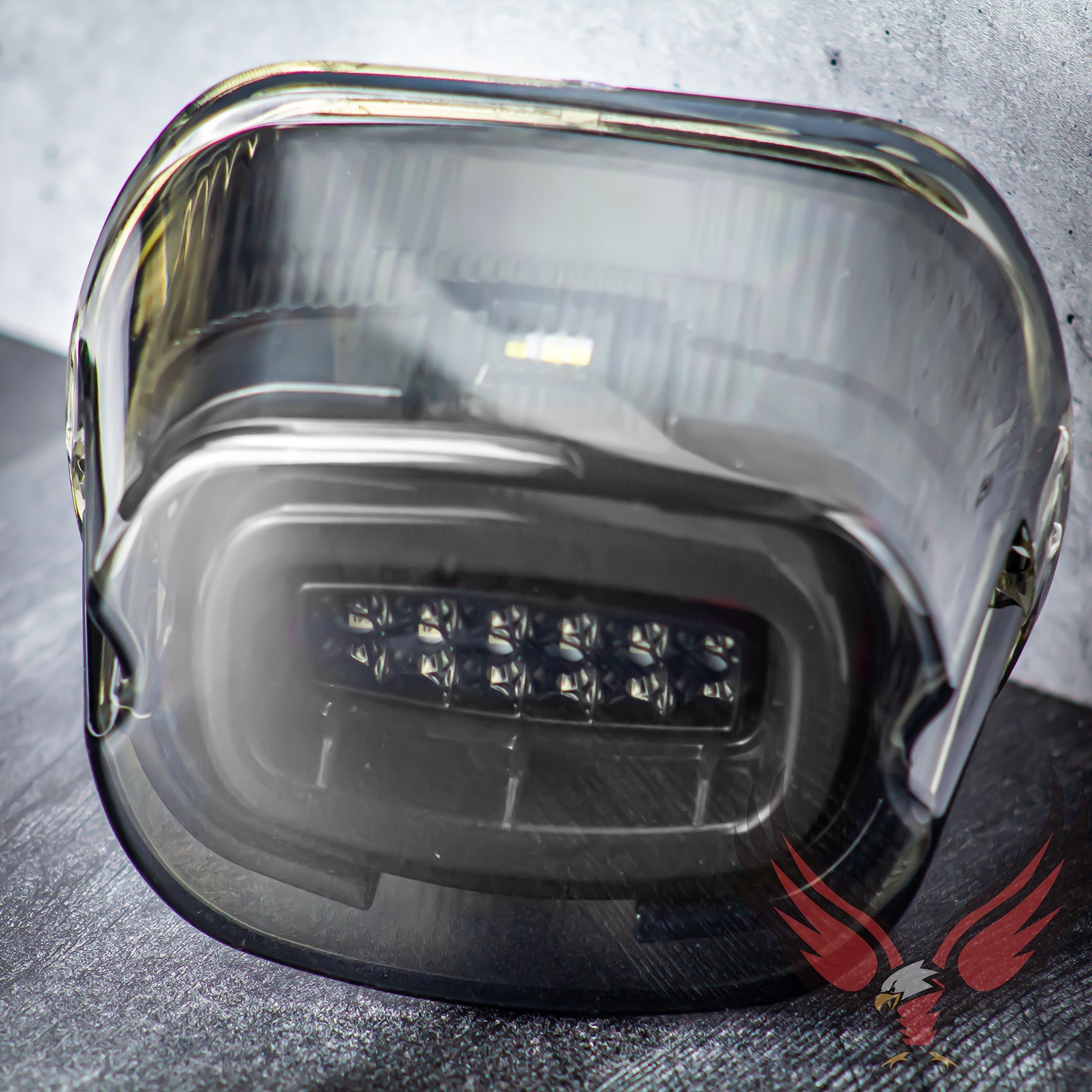**HALOS Layback LED Tail Light with Turn Signals for Harley Davidson 2021+ Low Rider Models - High Visibility & Easy Installation for Night Riding & Custom Bike Builds**