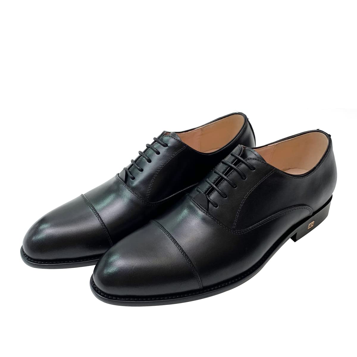 Genuine Leather Men's Dress Shoes - Classic Brogue Oxford Business Shoes with Round Cap Toe & Lace Up Design | Perfect for Office, Weddings & Formal Events