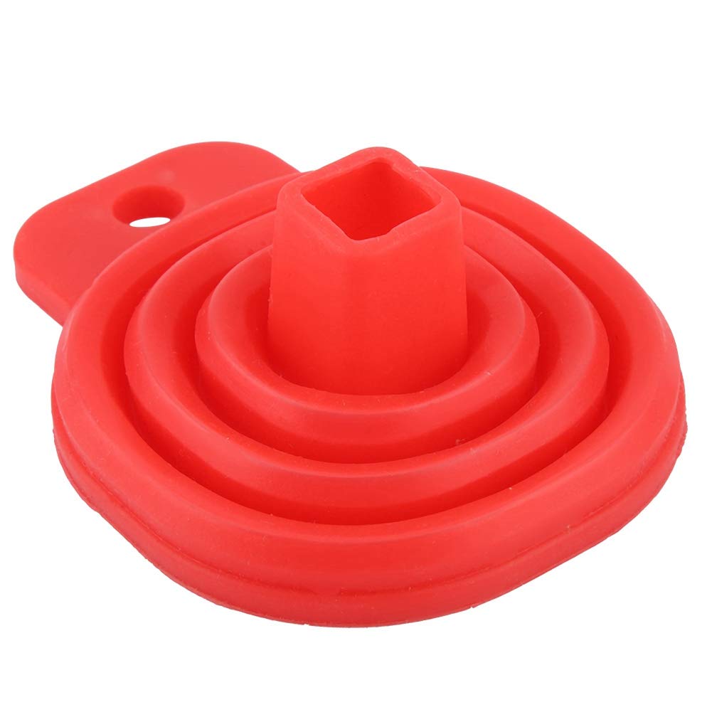 Collapsible Silicone Funnel for Automotive Oils & Lubricants - Mini Folding Telescopic Long Neck Funnel for Engine Oil & Liquid Dispensing - Perfect for DIY Car Maintenance, Motorcycle Care & Home Use