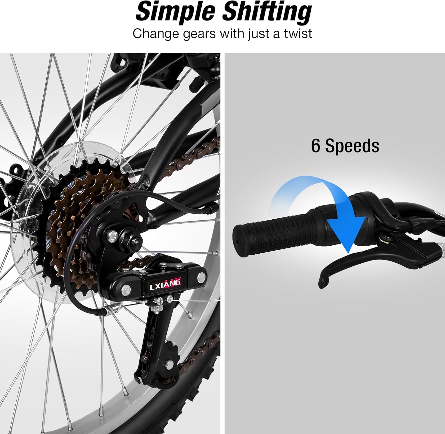 WEIZE 20 Inch Kids Mountain Bike for Boys & Girls Ages 6-13 - Dual Full Suspension, 6-Speed Drivetrain, High Carbon Steel Frame - Perfect for Trail Riding, Neighborhood Adventures & Outdoor Exploration