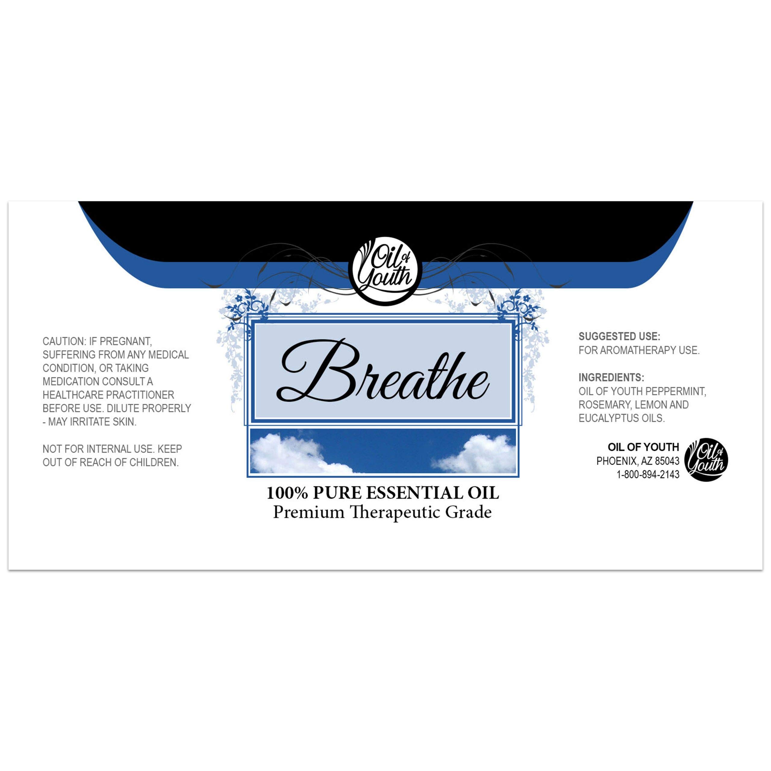Youthful Glow 4oz Therapeutic Grade Breathe Blend Essential Oil - 100% Pure Natural Aromatherapy Oil for Diffusers, Massage & Relaxation - Perfect for Stress Relief, Yoga, Meditation & Home Spa
