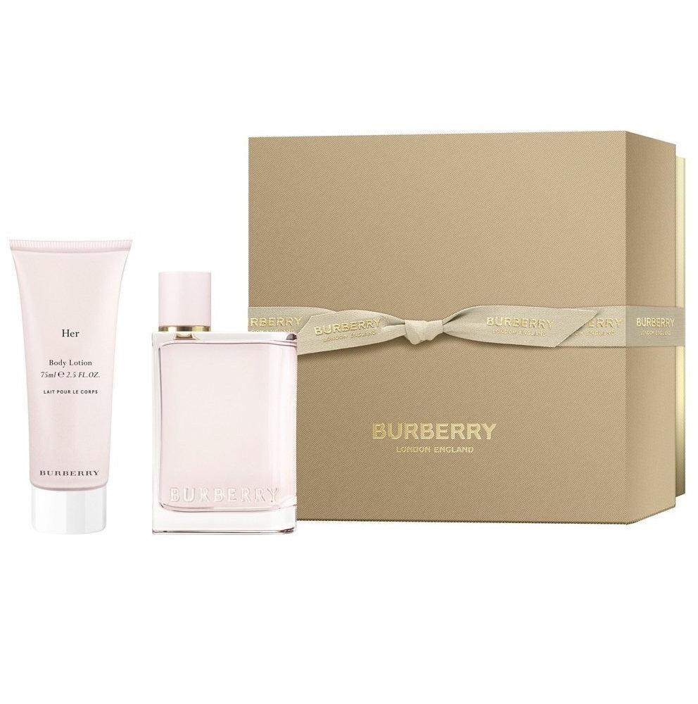 Burberry Her Eau de Parfum Gift Set for Women - 50ml Perfume Spray & 75ml Body Lotion - Perfect for Birthday, Anniversary & Valentine's Day Gifts