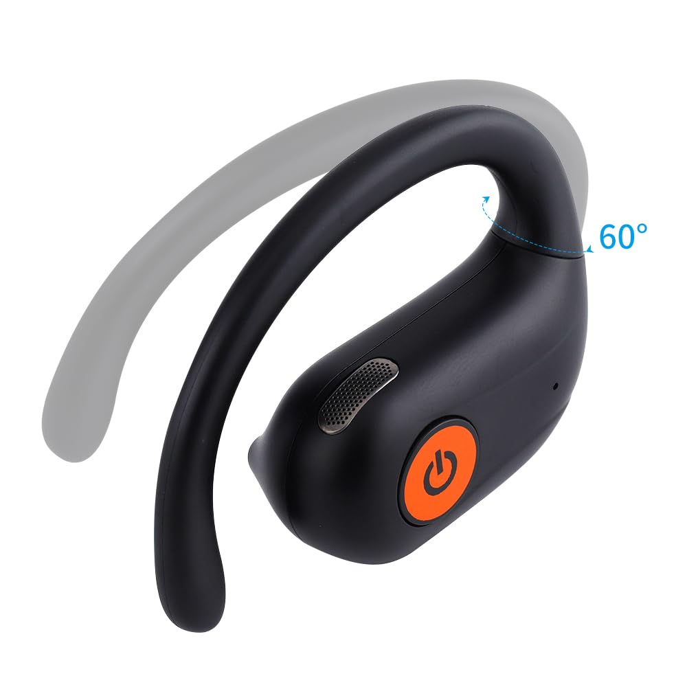 SIVGA SO1 Open Ear Bluetooth 5.3 Wireless Earbuds - Sport Running Cycling Workout Headphones with Digital Display Charging Case (Black) | Perfect for Gym, Outdoor Activities & Office Use
