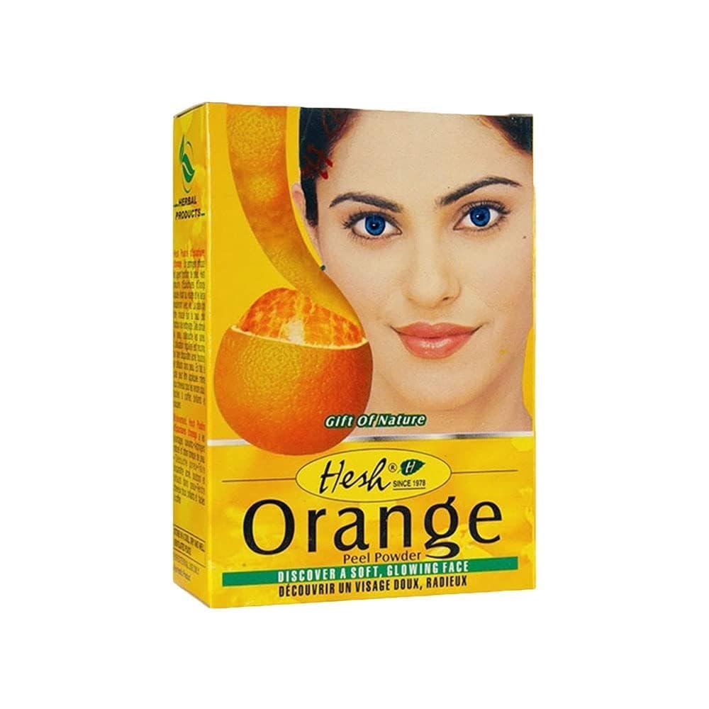 Hesh Pharma 100% Pure Orange Peel Powder - 100g Natural Exfoliant for Skin & Hair Care | DIY Face Masks, Scrubs & Brightening Treatments