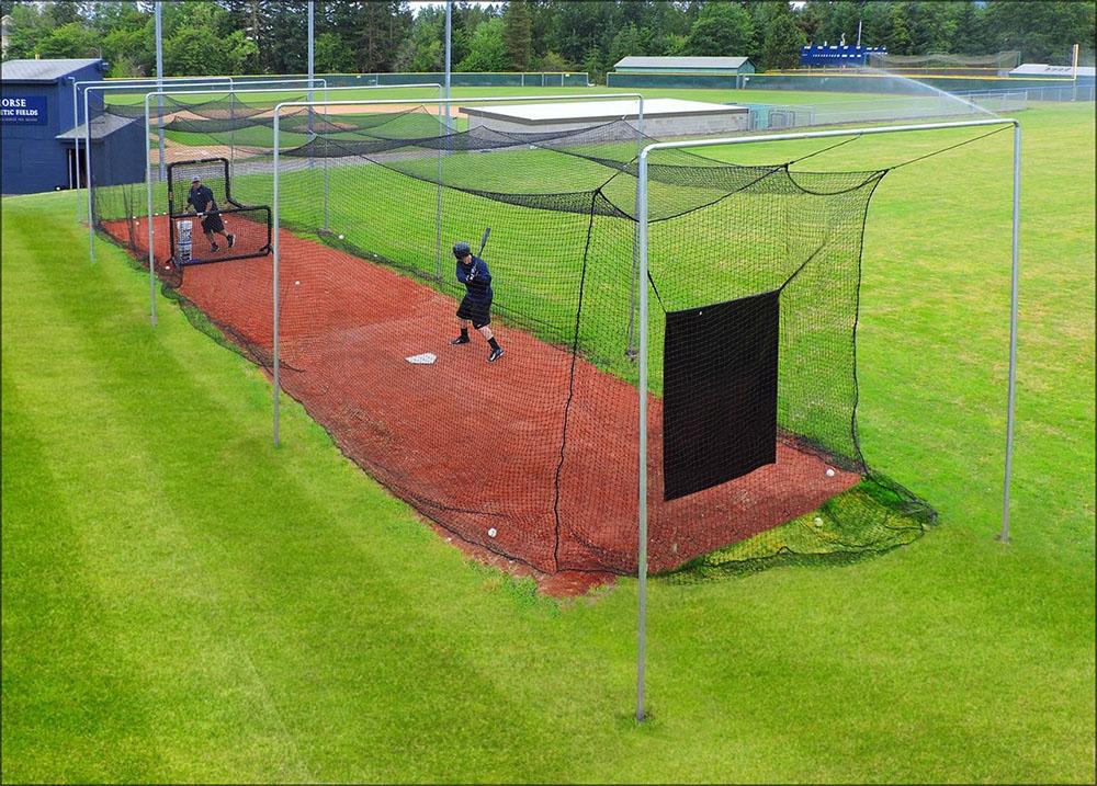 JUGS #10 Cage Twisted Knotted Polyethylene #27 Net 55 x 12 x 12 - Heavy Duty Baseball Softball Practice Net for Training & Backyard Drills | Durable Sports Equipment for Coaches & Players
