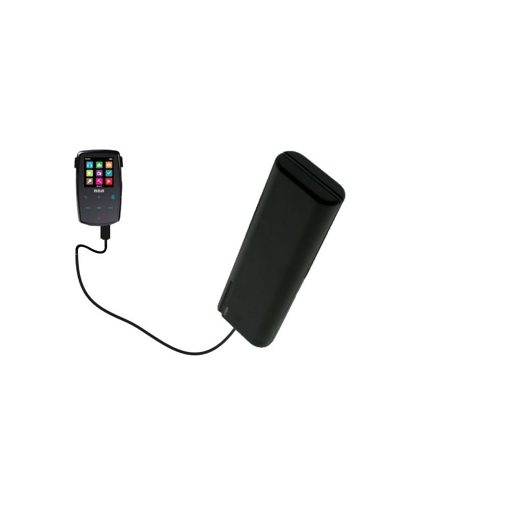 Gomadic Portable AA Battery Pack for RCA M3904 Lyra Digital Media Player - 4 AA Battery Emergency Charger with TipExchange Technology | Perfect for Travel, Camping & Power Outages