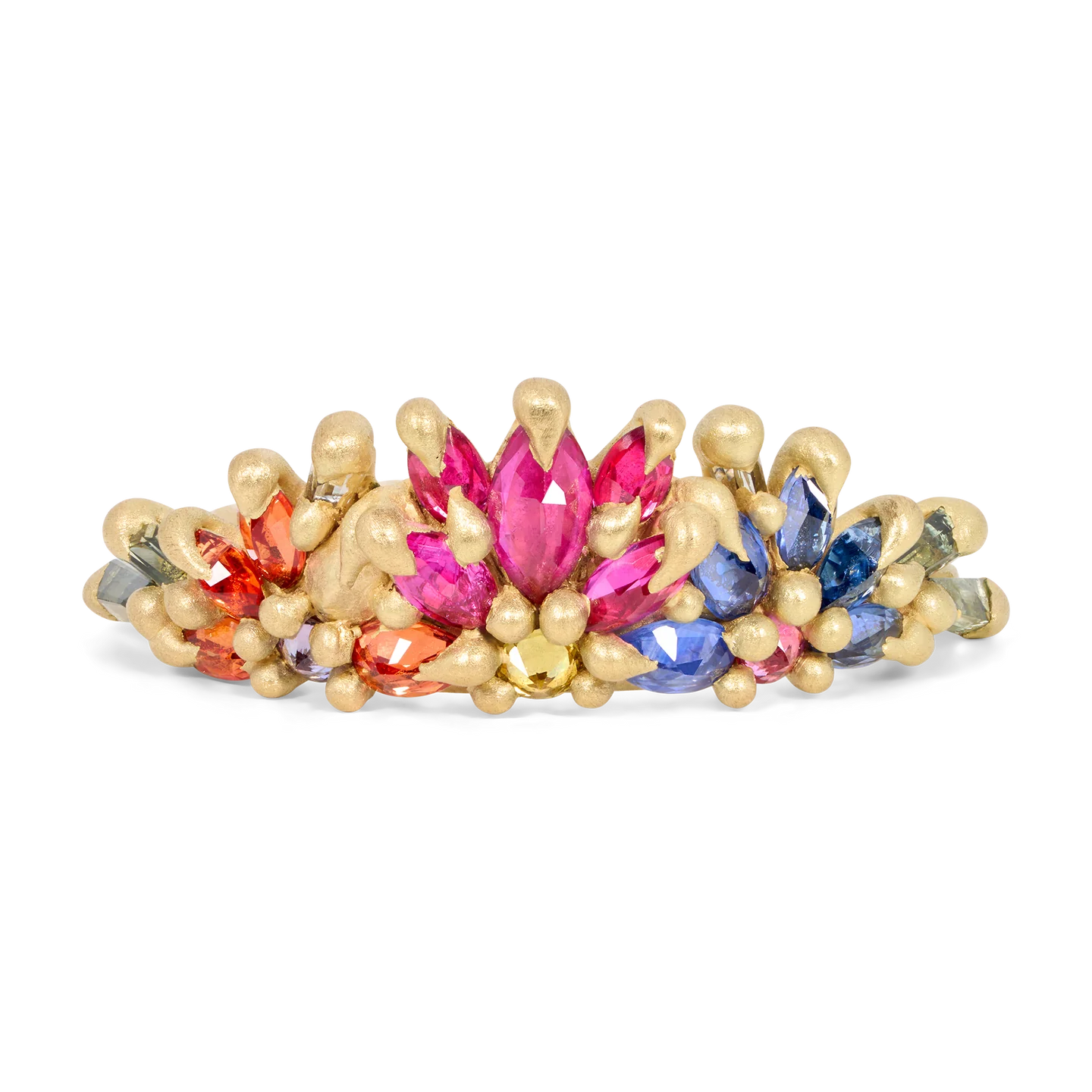 Rainbow Daisy Garland Petal Ring - Floral Bohemian Wedding Hair Accessory for Brides, Flower Girls & Festival Outfits