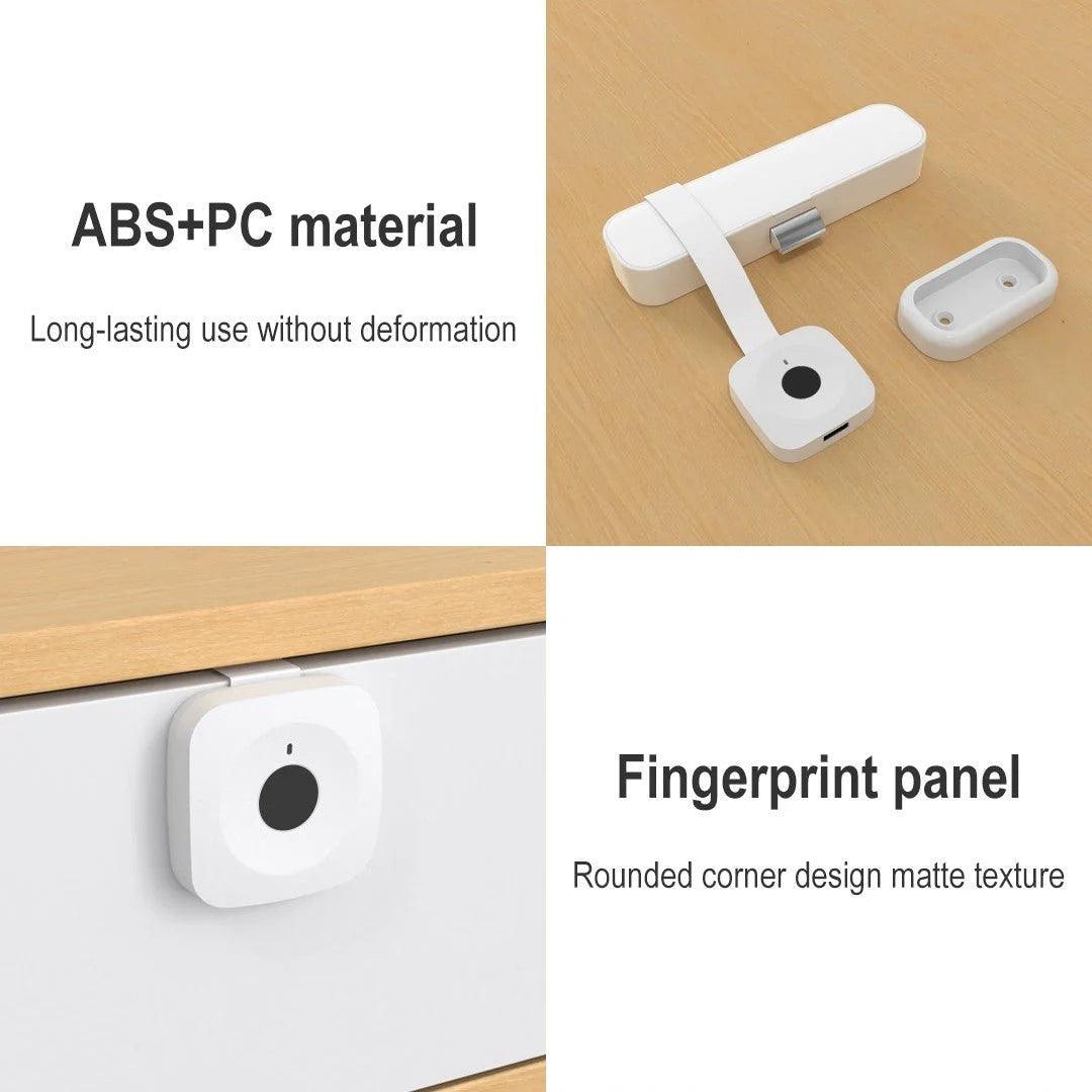 Xiaomi Yeelock Fingerprint Drawer Lock - Smart Biometric Security for Home & Office - Secure Jewelry, Documents & Valuables in Bedroom, Closet or Filing Cabinet