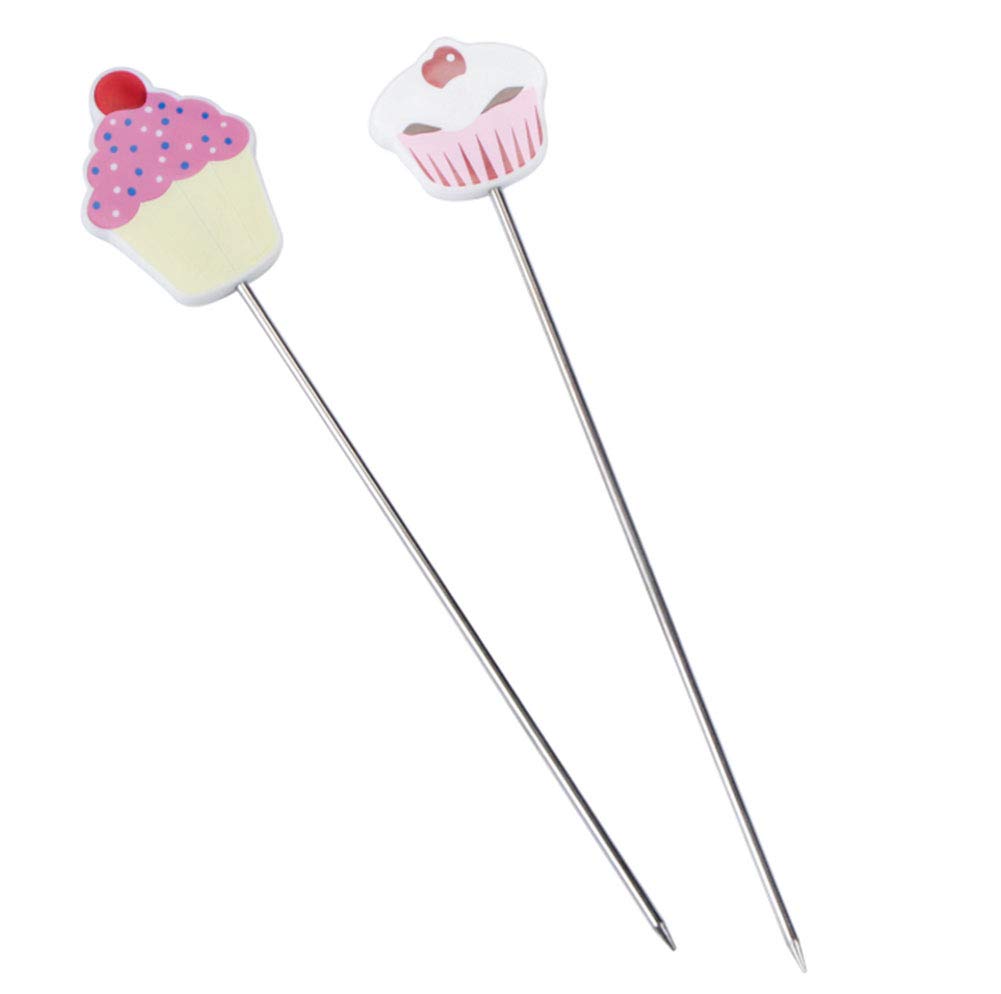 WOIWO 2-Pack Stainless Steel Cake Testers - Professional Baking Needle Tool for Perfect Cakes, Cookies & Bread - Essential for Home Bakers & Pastry Chefs - Ideal for Testing Doneness in Oven or Microwave