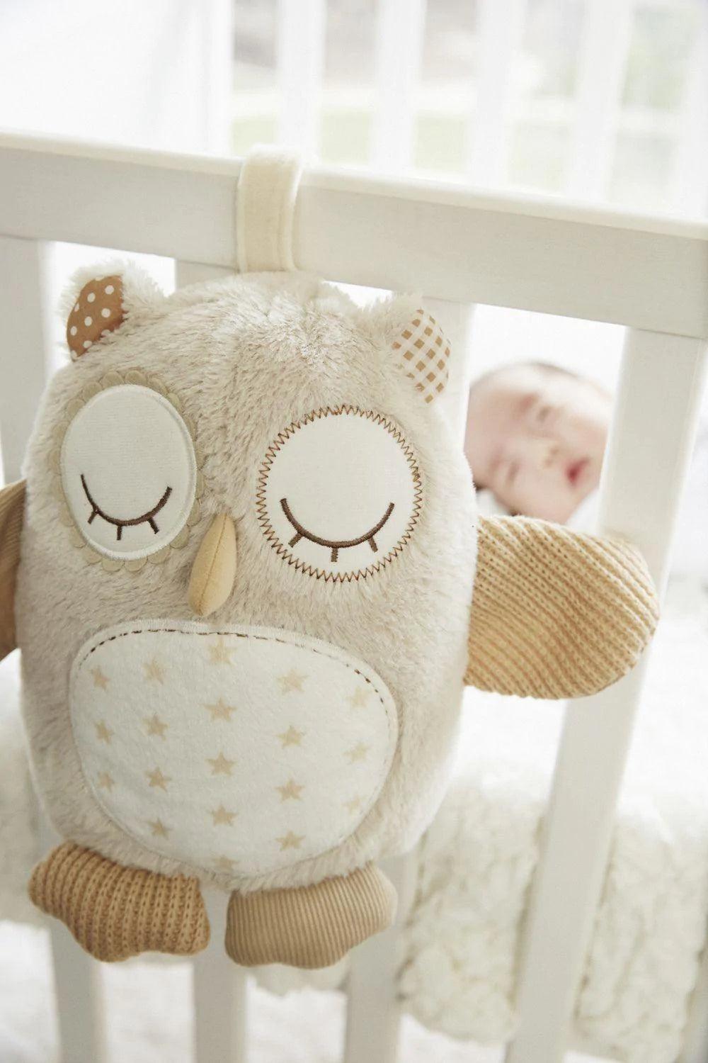 Cloud B Nighty Night Owl On the Go™ - Portable Night Light for Kids Travel, Baby Sleep Soother with Soft Glow & Gentle Lullabies - Perfect for Bedtime, Nursery, Strollers & Road Trips