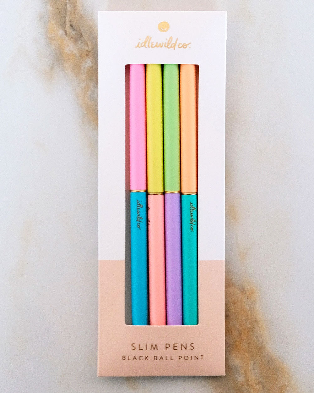 Duotone Slim Pens Neon Set of 4 - Vibrant Dual-Tone Ballpoint Pens for Office, School & Note Taking - Perfect Writing Tools for Journaling, Gift Giving & Everyday Use