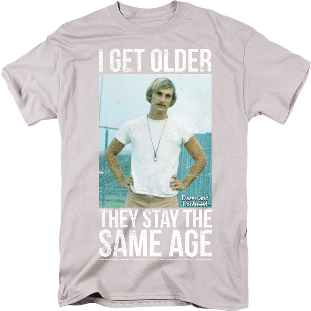 Dazed and Confused I Get Older Unisex Adult T-Shirt | Vintage Rock Band Graphic Tee | Casual Streetwear for Men & Women | Perfect for Concerts, Parties & Everyday Wear