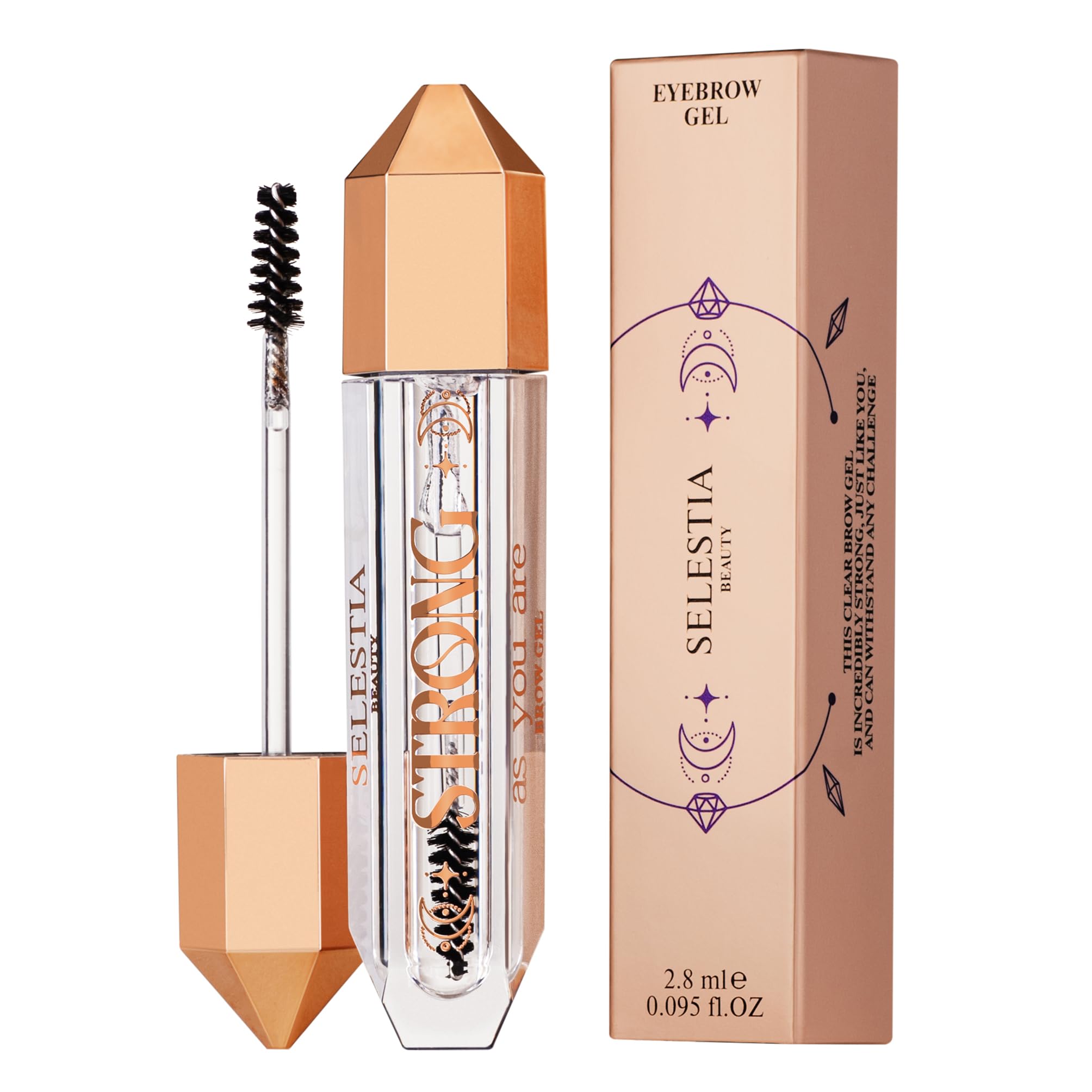 Strong Hold Eyebrow Gel - Natural Finish, Clump-Free, 0.095 fl.oz - Perfect for Daily Brow Taming & Lamination