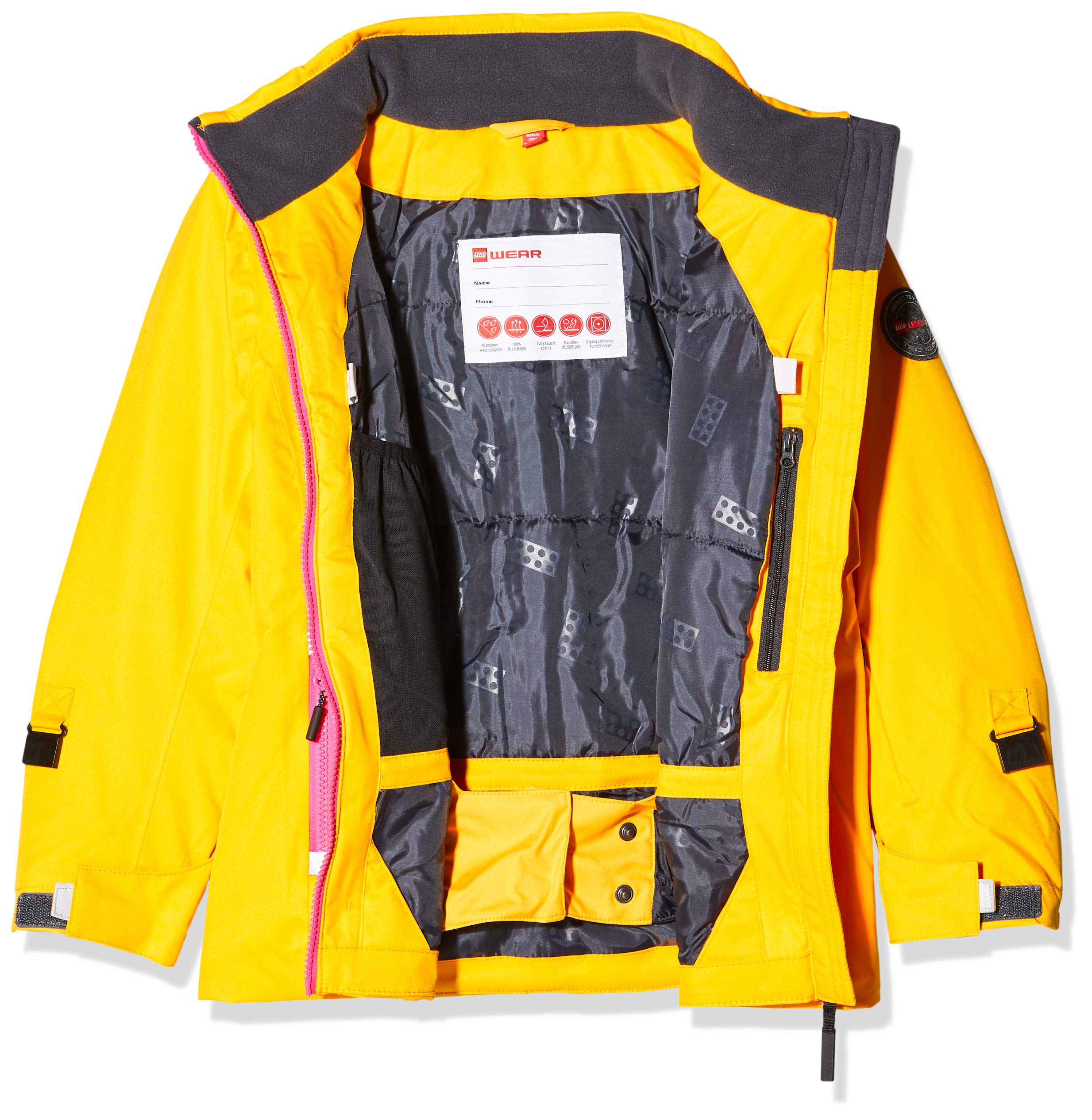 LEGO Kids' Jacket with Adjustable Cuffs & Phone Pocket - Lightweight Windbreaker for Boys & Girls - Perfect for School, Outdoor Play & Travel