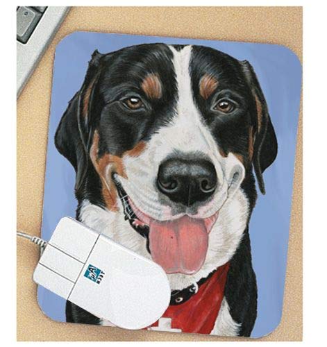 Greater Swiss Mountain Dog Mouse Pad - Cute Animal Themed Gift for Dog Lovers, Office & Gaming Desk Accessory, Non-Slip Rubber Base for Computer & Laptop Use at Home or Work