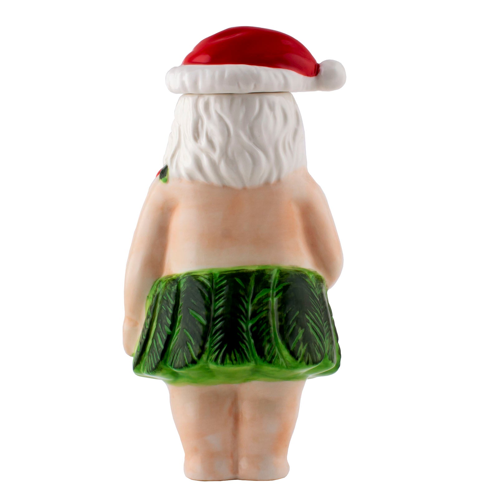 BarConic® Hula Claus Tiki Mug - 14oz Tropical Themed Ceramic Cup for Cocktails, Beer & Fun Drinks - Perfect for Luau Parties, Beach Bars & Summer Gatherings