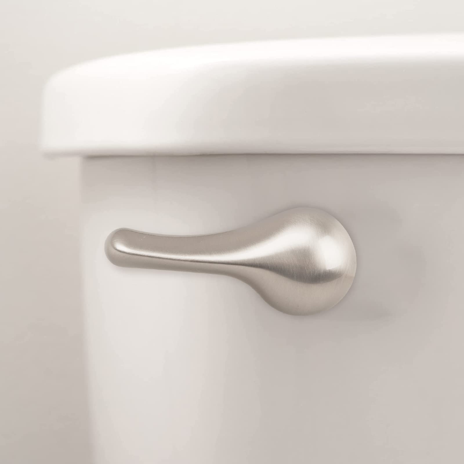 Jwodo Universal Toilet Flush Handle Replacement Kit - Satin Nickel Finish, Stainless Steel Flapper Chains - Compatible with Most Front Mount Toilets | Bathroom Repair & DIY Installation Accessories