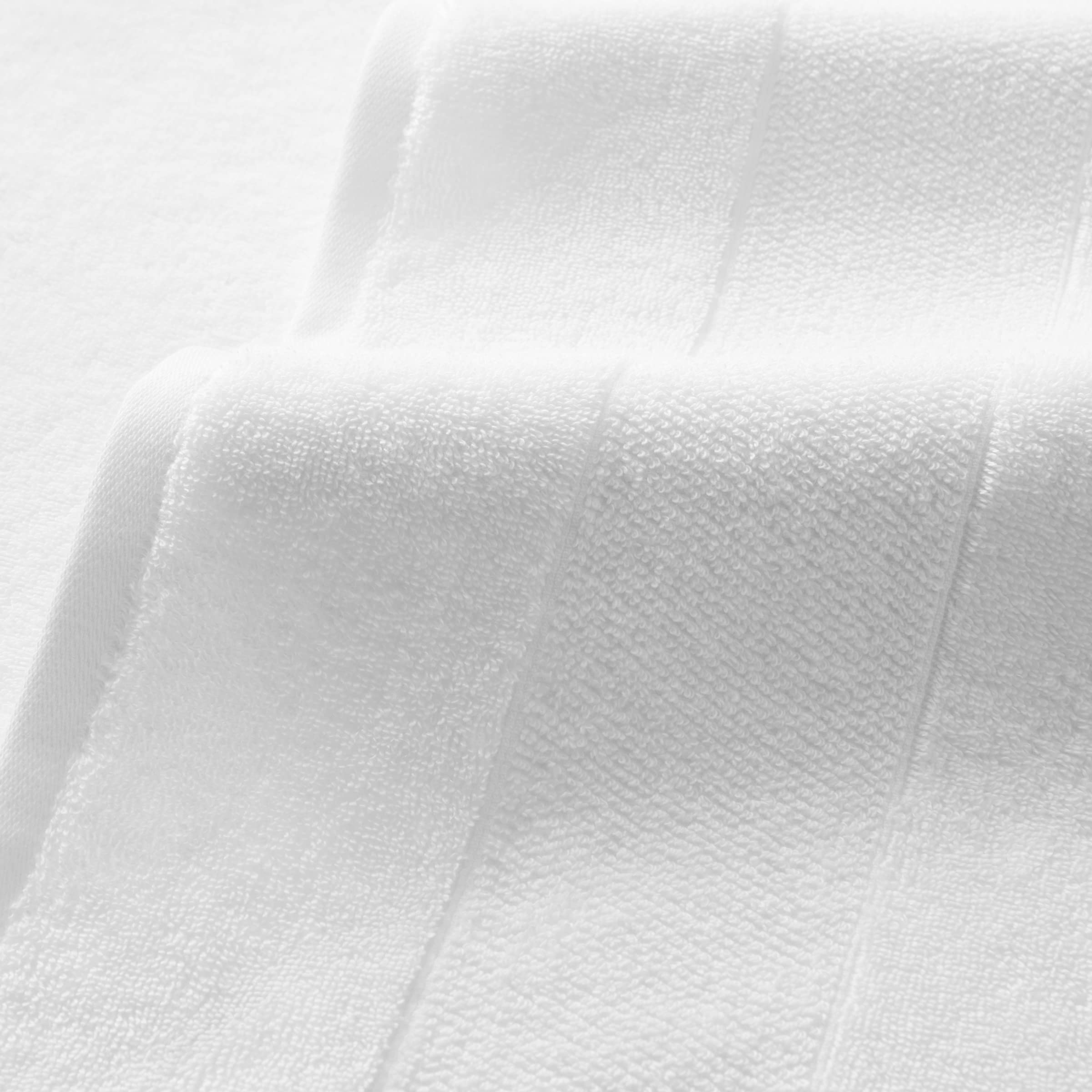Aston & Arden Aegean Terry Bath Towels Set of 2 - Premium Ringspun Turkish Cotton, Ultra Soft & Absorbent Luxury Hotel & Spa Bathroom Towels, 600 GSM, 30 x 60 Inches, White - Perfect for Bath, Pool & Beach Use