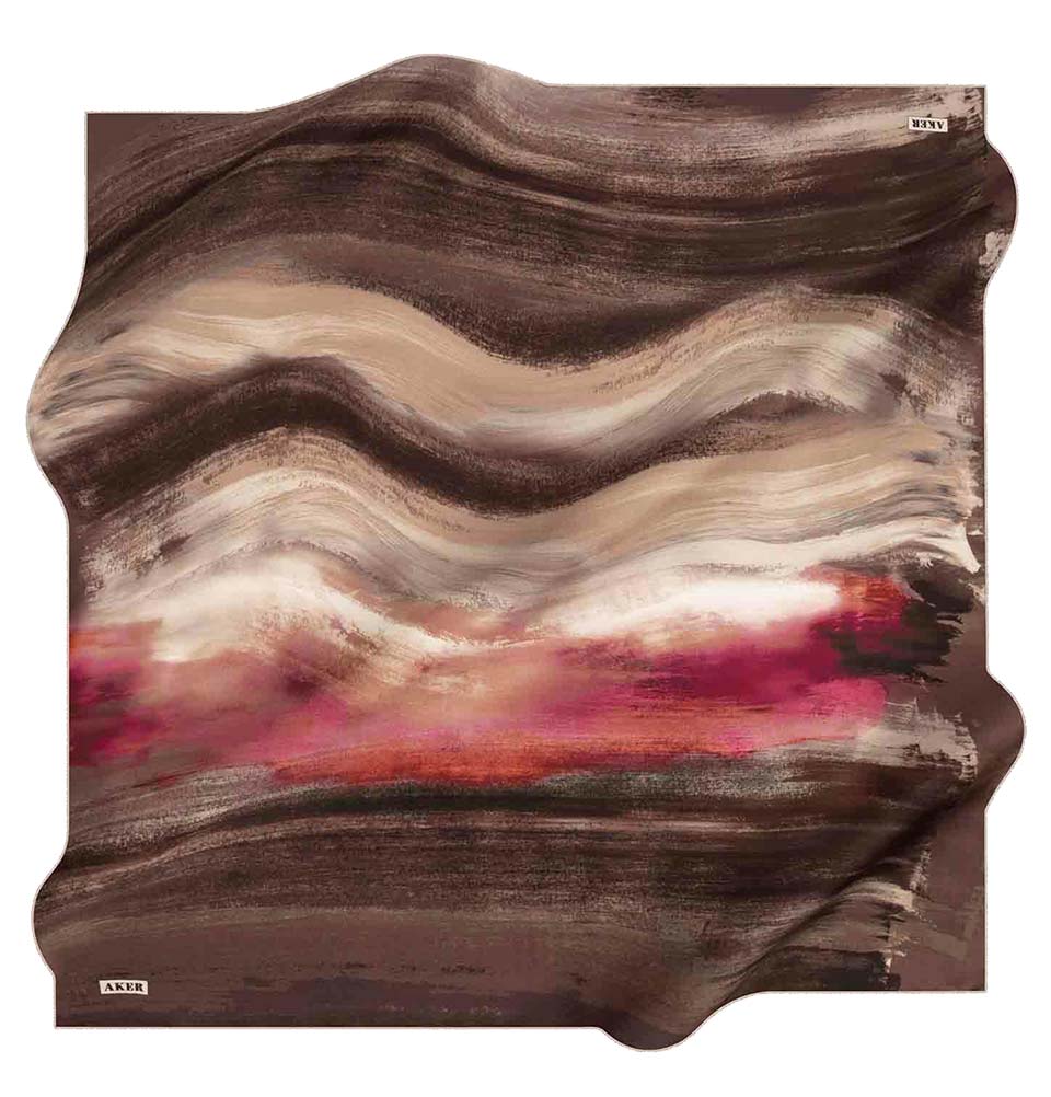 Premium Aker Turkish Silk Hijab Scarf - Spring/Summer 2020 Collection #8092 in Elegant Brown | Perfect for Muslim Women's Daily Wear, Prayer & Special Occasions