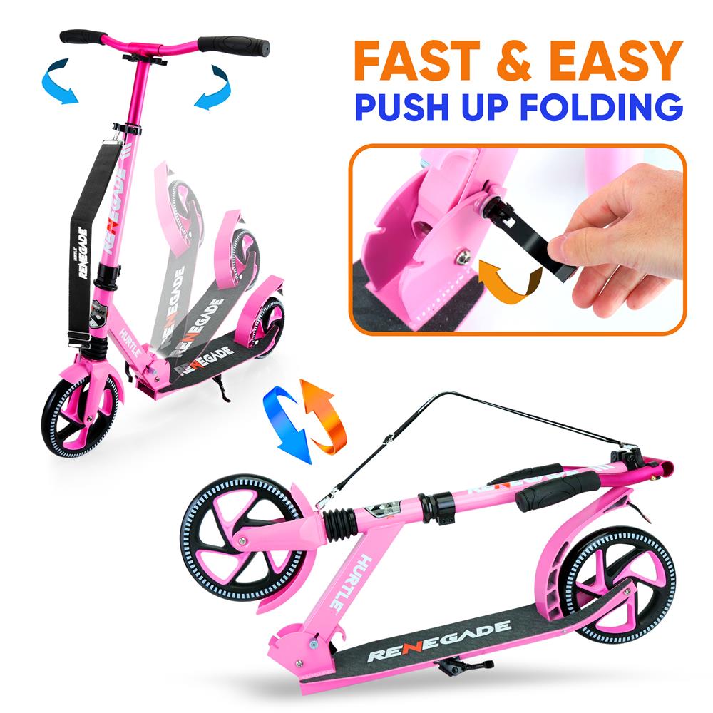 Foldable Kick Scooter for Adults & Teens - Lightweight Aluminum Commuter Scooter with Adjustable Handlebar | Perfect for Urban Commuting, Campus Travel & Last-Mile Transportation