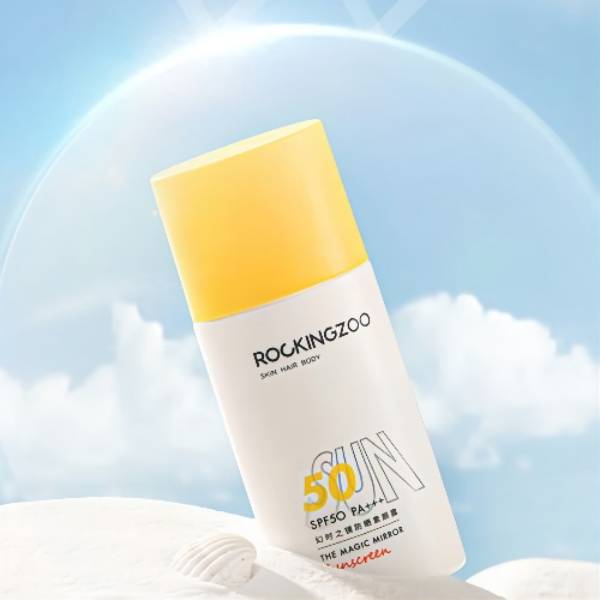ROCKINGZOO SPF 50 Facial Sunscreen for Summer - Oil Free Moisturizing Sunblock with UV Protection - Perfect for Beach, Pool & Outdoor Activities