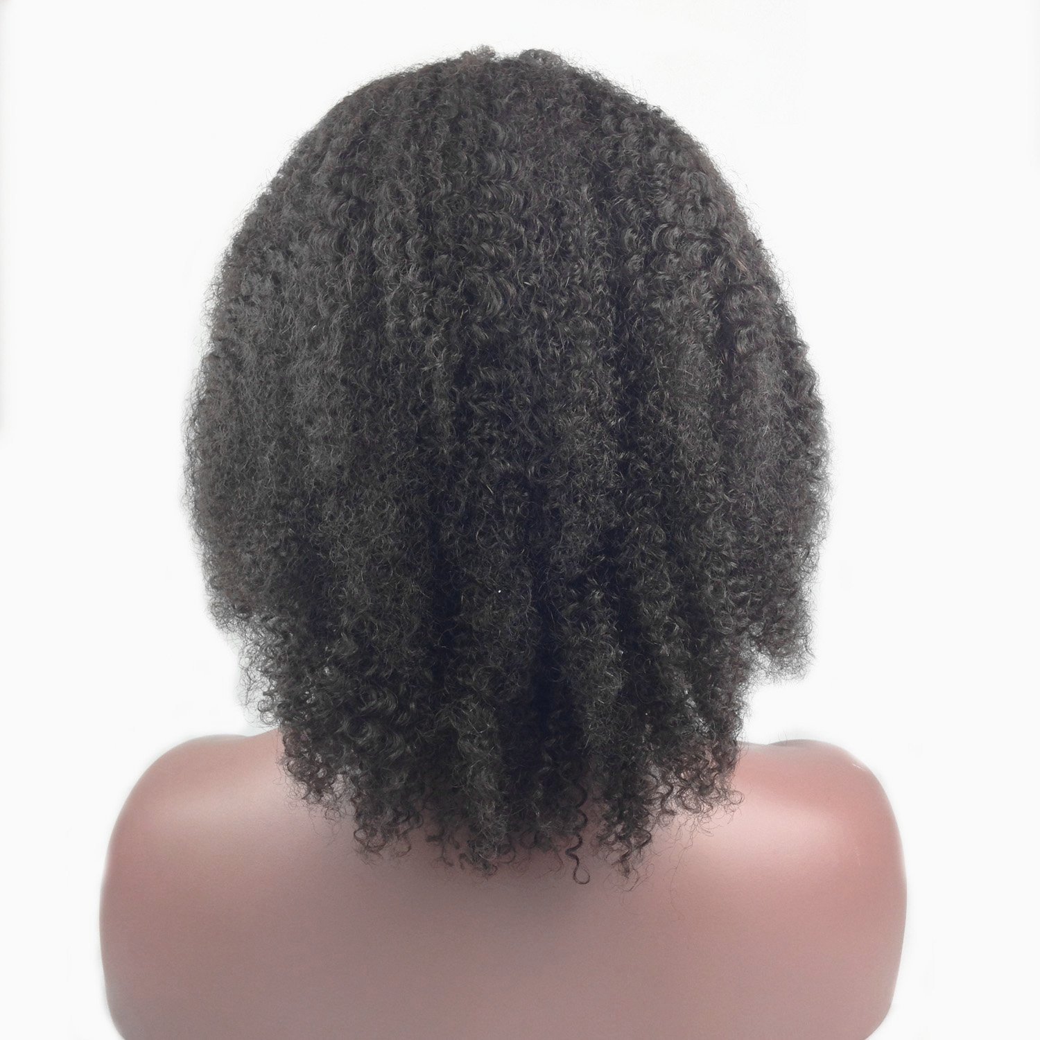 16 Inch Glueless Full Lace Human Hair Wig for Black Women - Cambodian Virgin Remy Hair with Natural Curly Texture in #1B Off Black | Perfect for Daily Wear, Special Occasions & Protective Styling