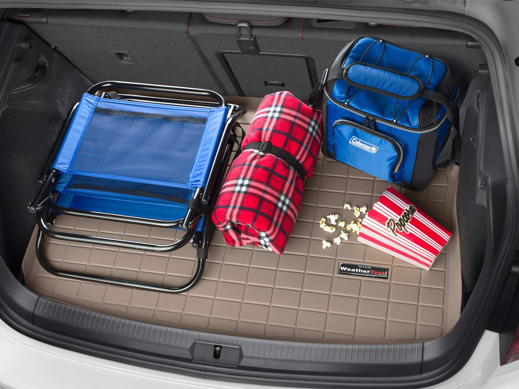 WeatherTech Cargo Trunk Liner for VW Golf & Golf GTI - Custom Fit Tan Cargo Tray (Model 41599) | All-Weather Protection & Spill Containment | Perfect for Road Trips, Groceries & Outdoor Gear