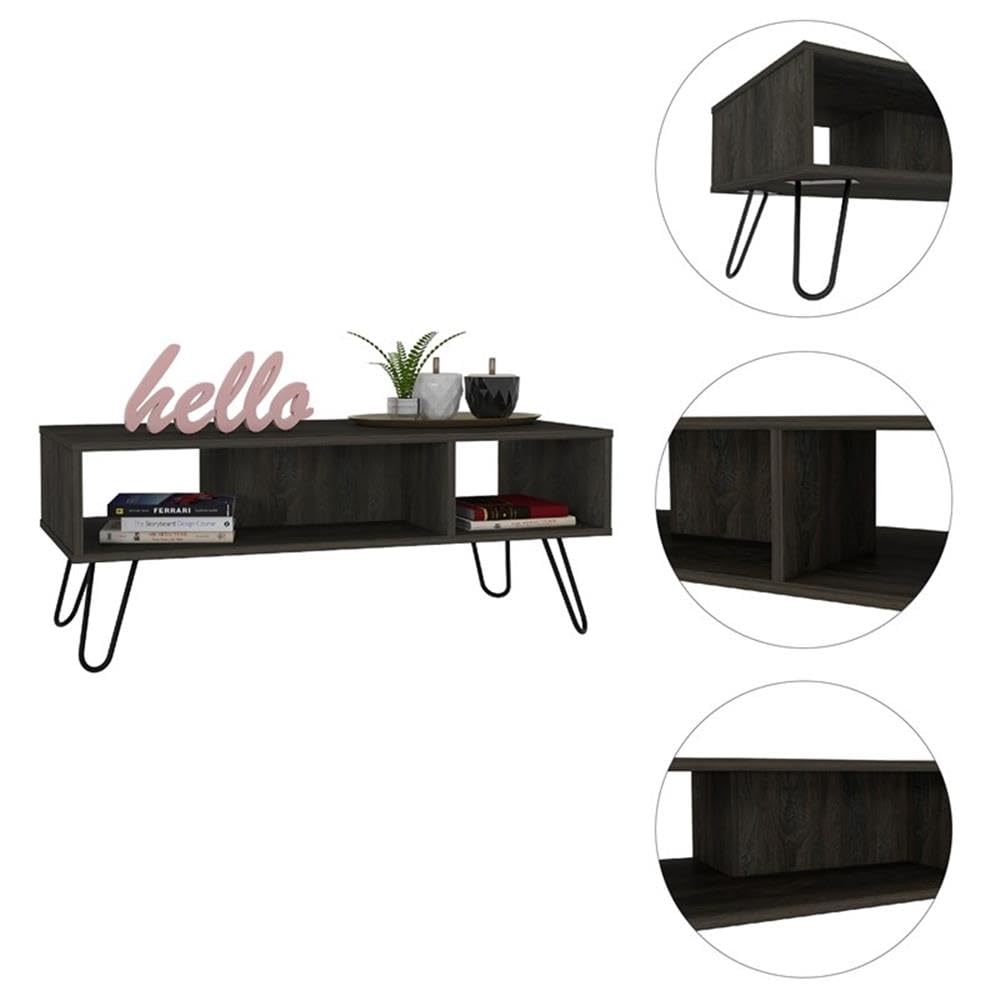 Modern Espresso Engineered Wood Coffee Table - Trent Home Contemporary Living Room Furniture for Small Spaces & Apartments