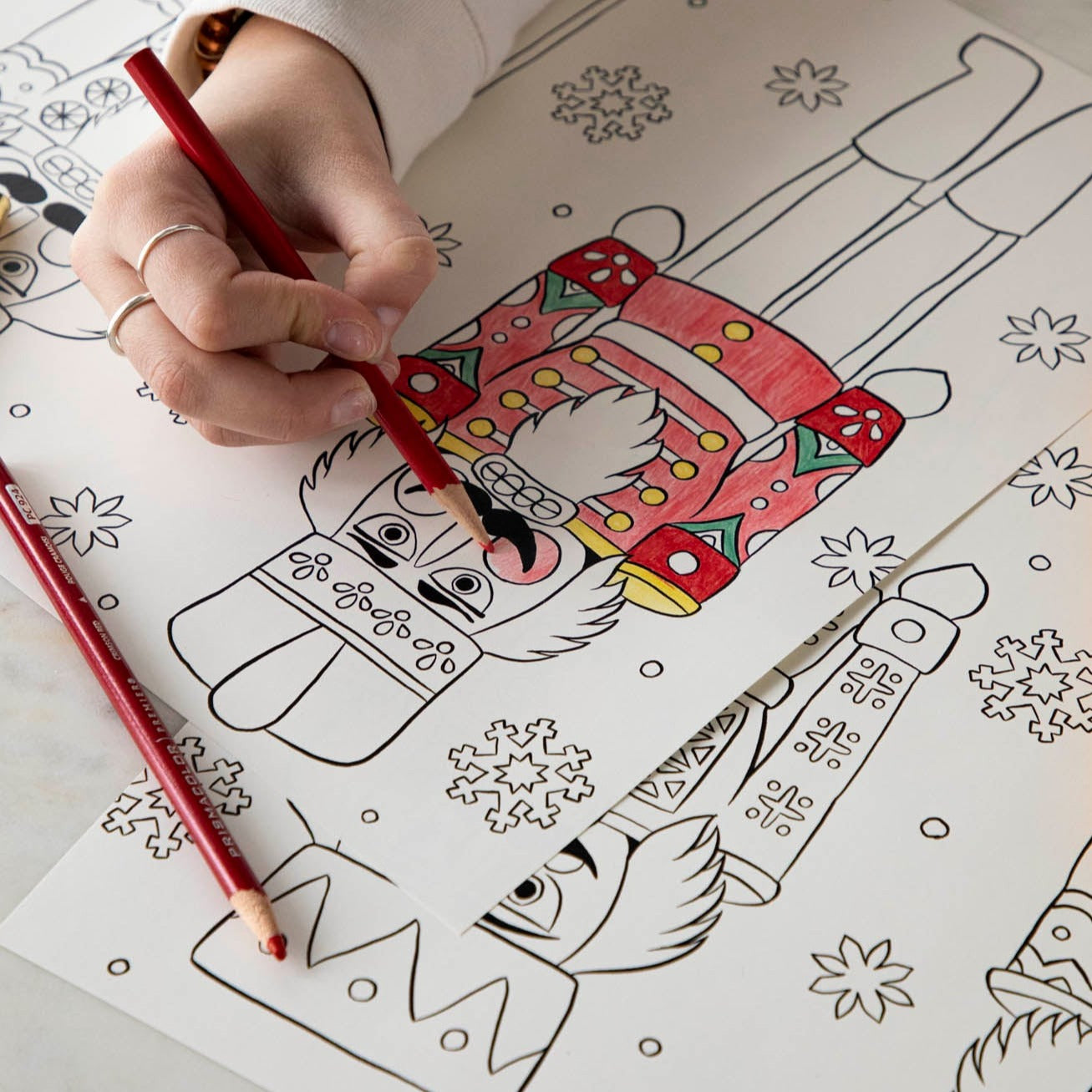 Christmas Coloring Placemats for Kids - Holiday Activity Mats with Fun Designs - Perfect for Christmas Parties, Family Gatherings & Festive Meals