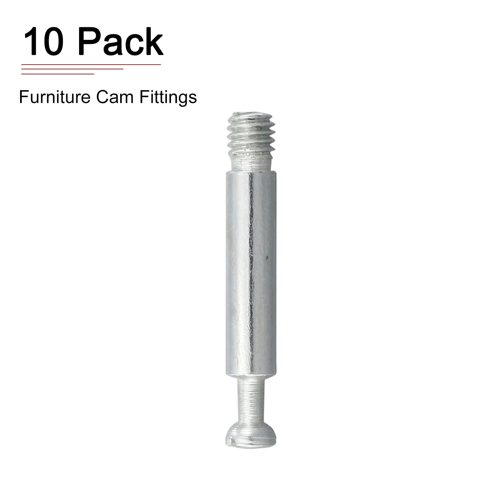 3-in-1 Furniture Connecting Kit (15x12mm DxH) - 10 Set - Heavy Duty Cam Lock Fittings for Wooden Wardrobe, Table, Bookshelf Assembly - Perfect for DIY Home Furniture Projects