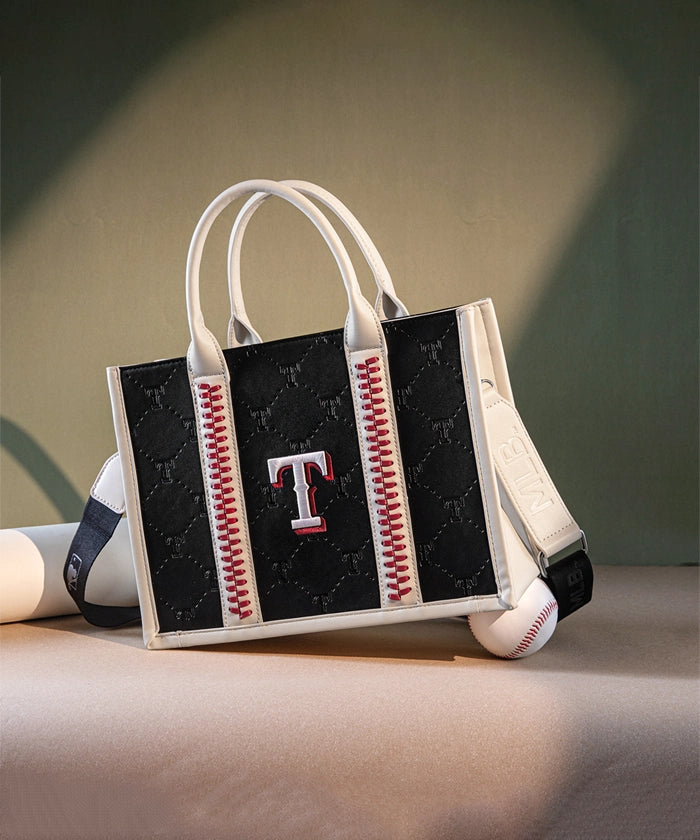 MLB Texas Rangers Tote Bag for Women & Men - Durable Baseball Team Grocery Shopping Bag - Perfect for Games, Beach, Work & Travel