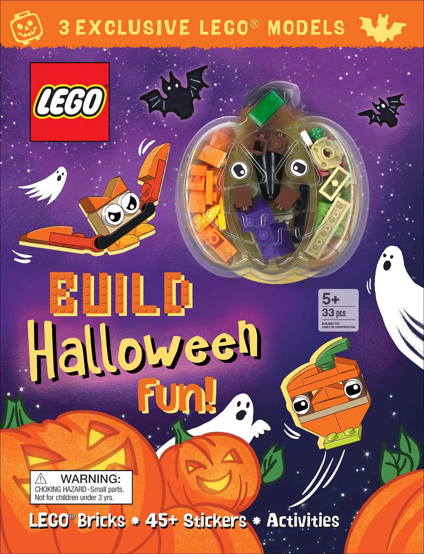 LEGO Halloween Activity Book with Minifigure - Build Spooky Fun for Kids | Creative Play, Party Favors & Holiday Gift Idea