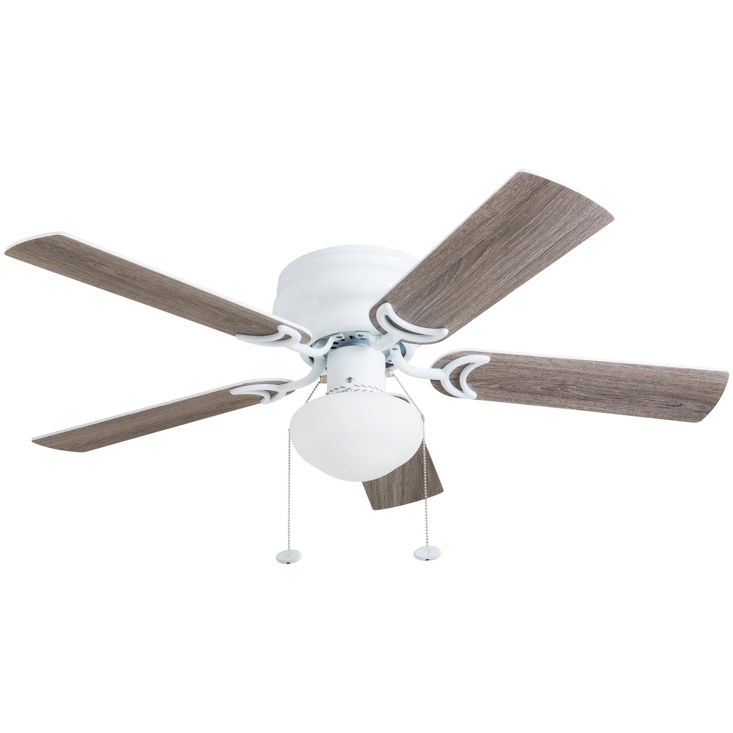 42 Inch Alvina White Ceiling Fan with Pull Chain - Energy Efficient Indoor Cooling for Living Room, Bedroom & Office