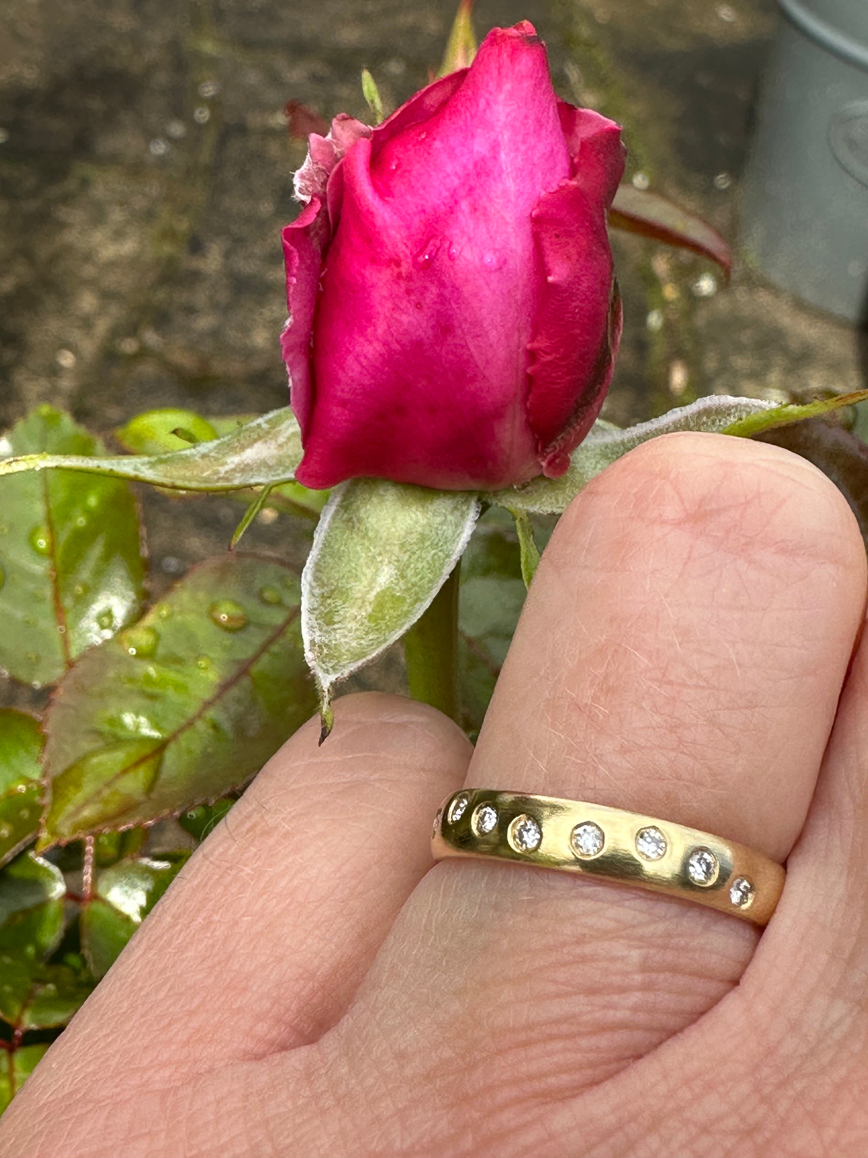 0.08ct Diamond Comfort Court Ring in 18K Yellow Gold - Elegant Everyday Jewelry for Women, Perfect for Weddings, Anniversaries & Gifts