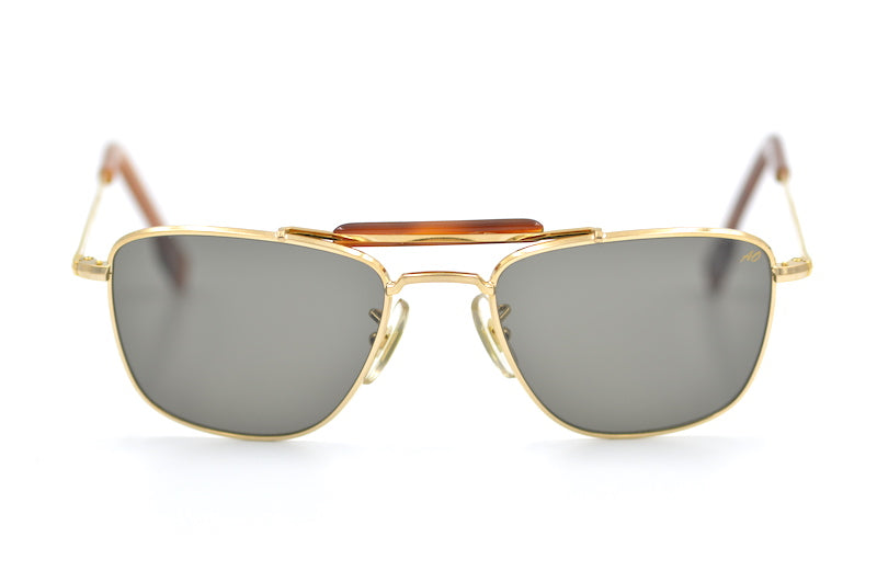 AO Skymaster Pilot Sport Gold Aviator Sunglasses - Polarized UV Protection for Men & Women - Perfect for Flying, Driving, and Outdoor Adventures